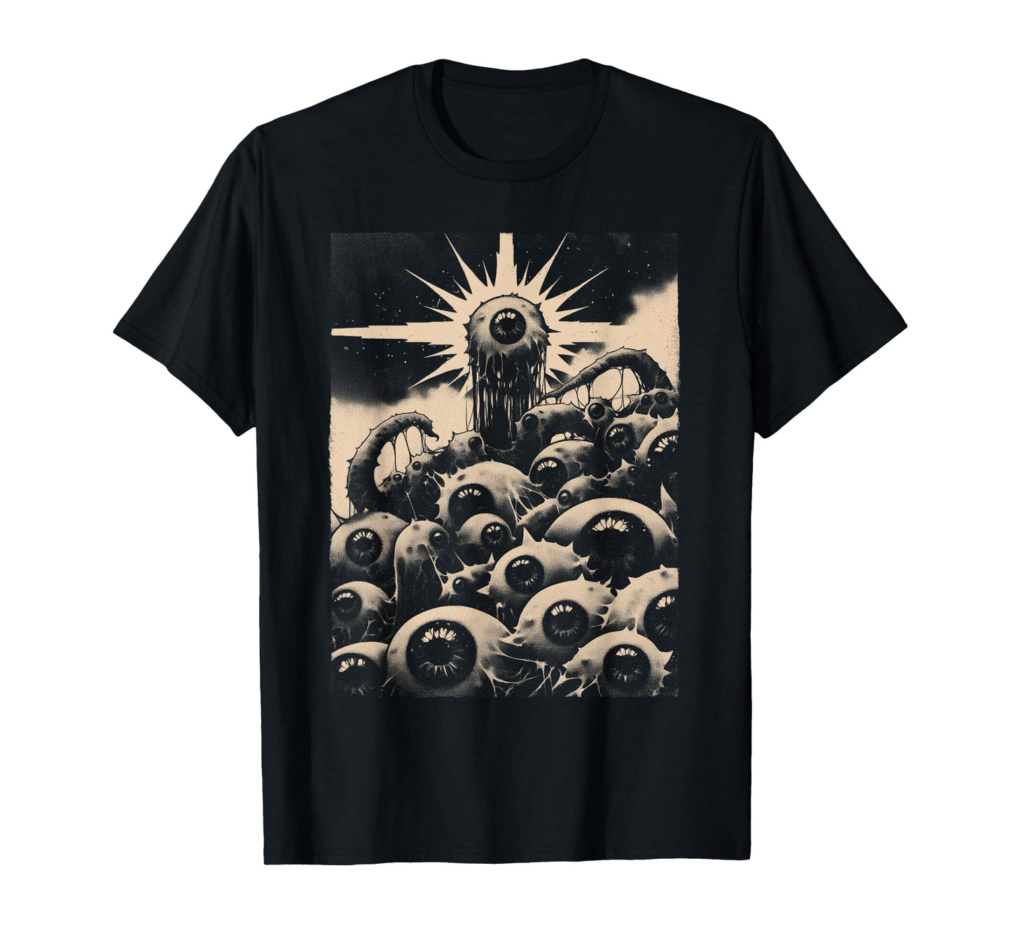 Weirdcore Eyeballs Goth Witch Goblincore Trippy Horror Punk T-Shirt
