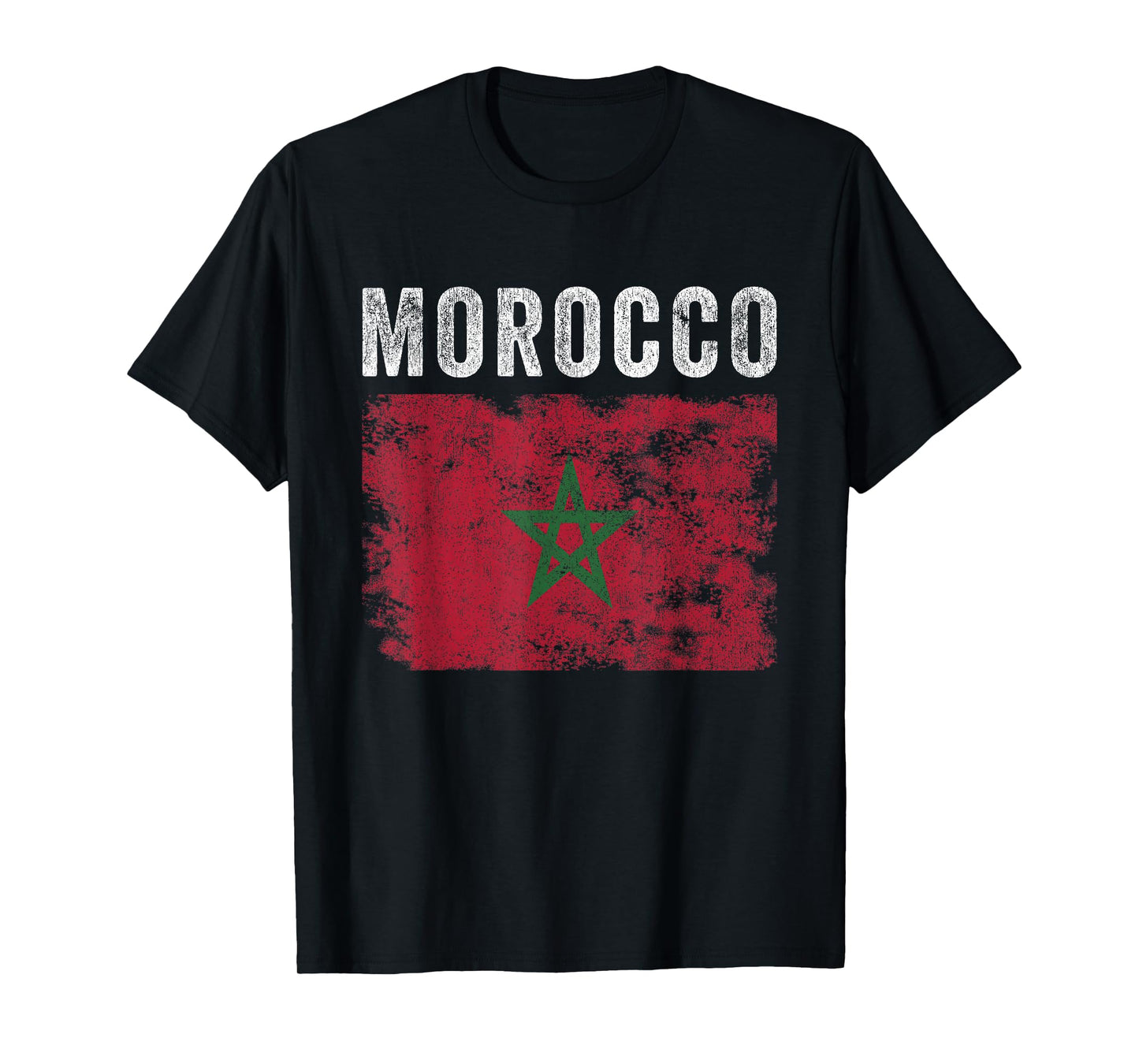 Morocco Flag Distressed - Men Women Kids - Moroccan Flag T-Shirt