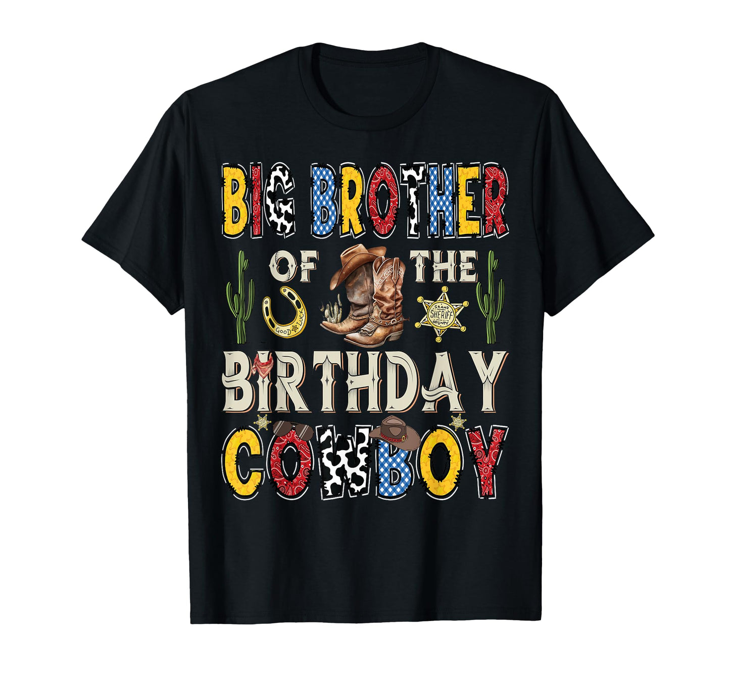 Big Brother Of The Birthday CowBoy Rodeo Big Brother Western T-Shirt