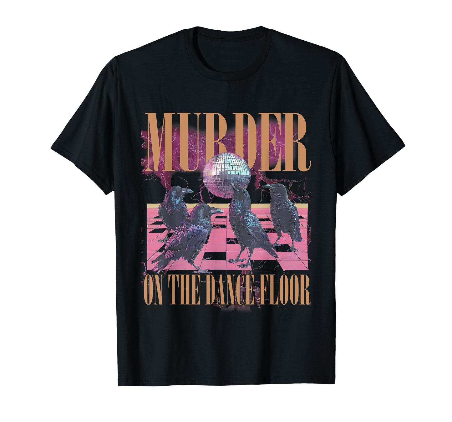 Murder On The Dance Floor Crow Dancing Disco Halloween T-Shirt