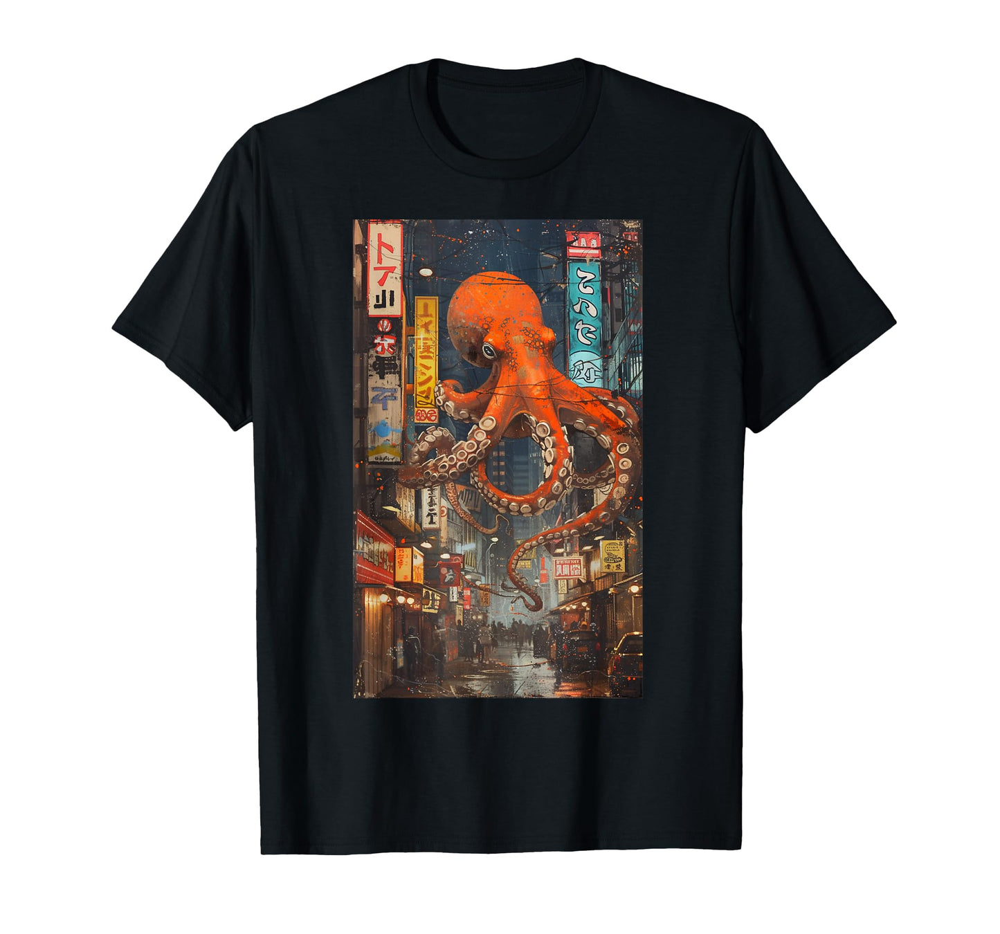 Japanese Kaiju Octopus Tee T-Shirt