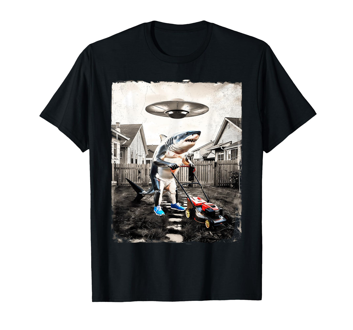 Shark Selfie With UFO – Funny Meme Men Women Kids T-Shirt