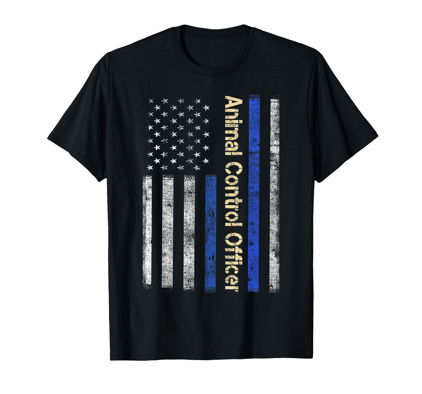 Vintage USA Animal Control Officer American Flag Patriotic T-Shirt