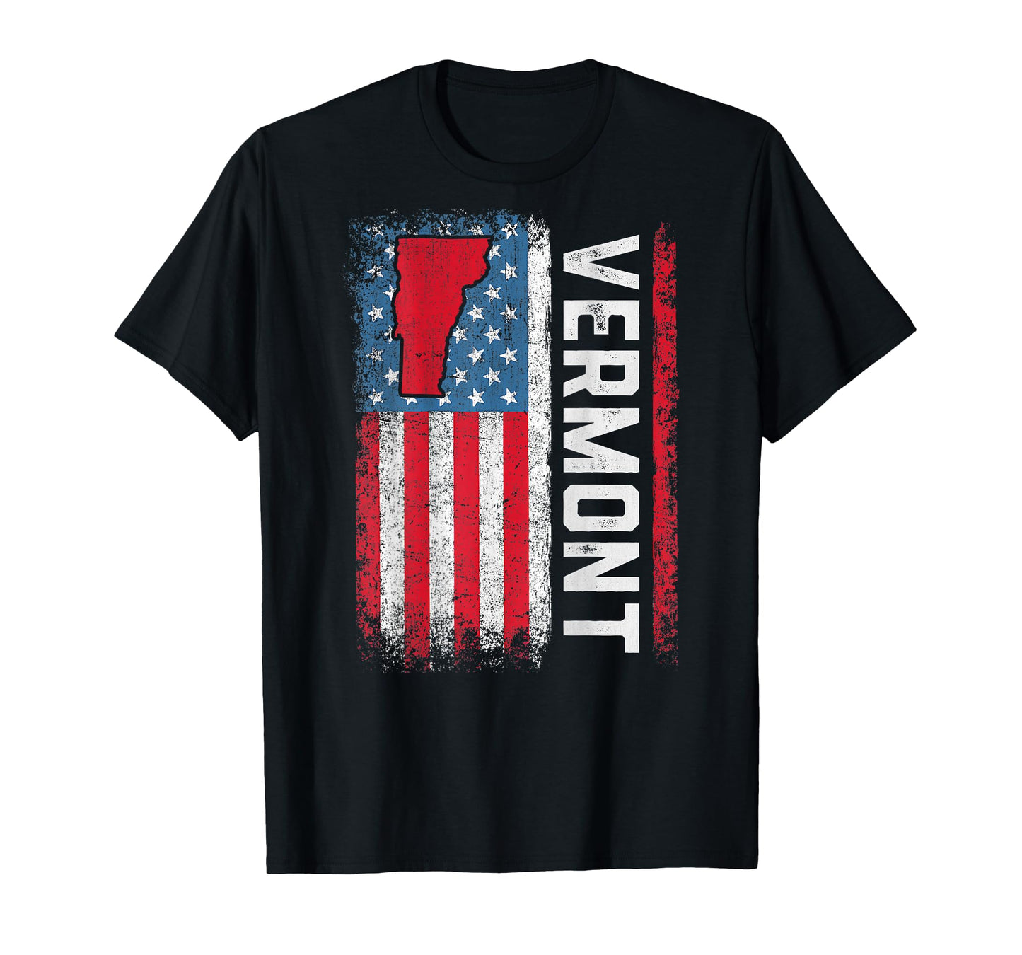 Vintage Vermont State USA Flag Shirt Vermont (On Back) T-Shirt