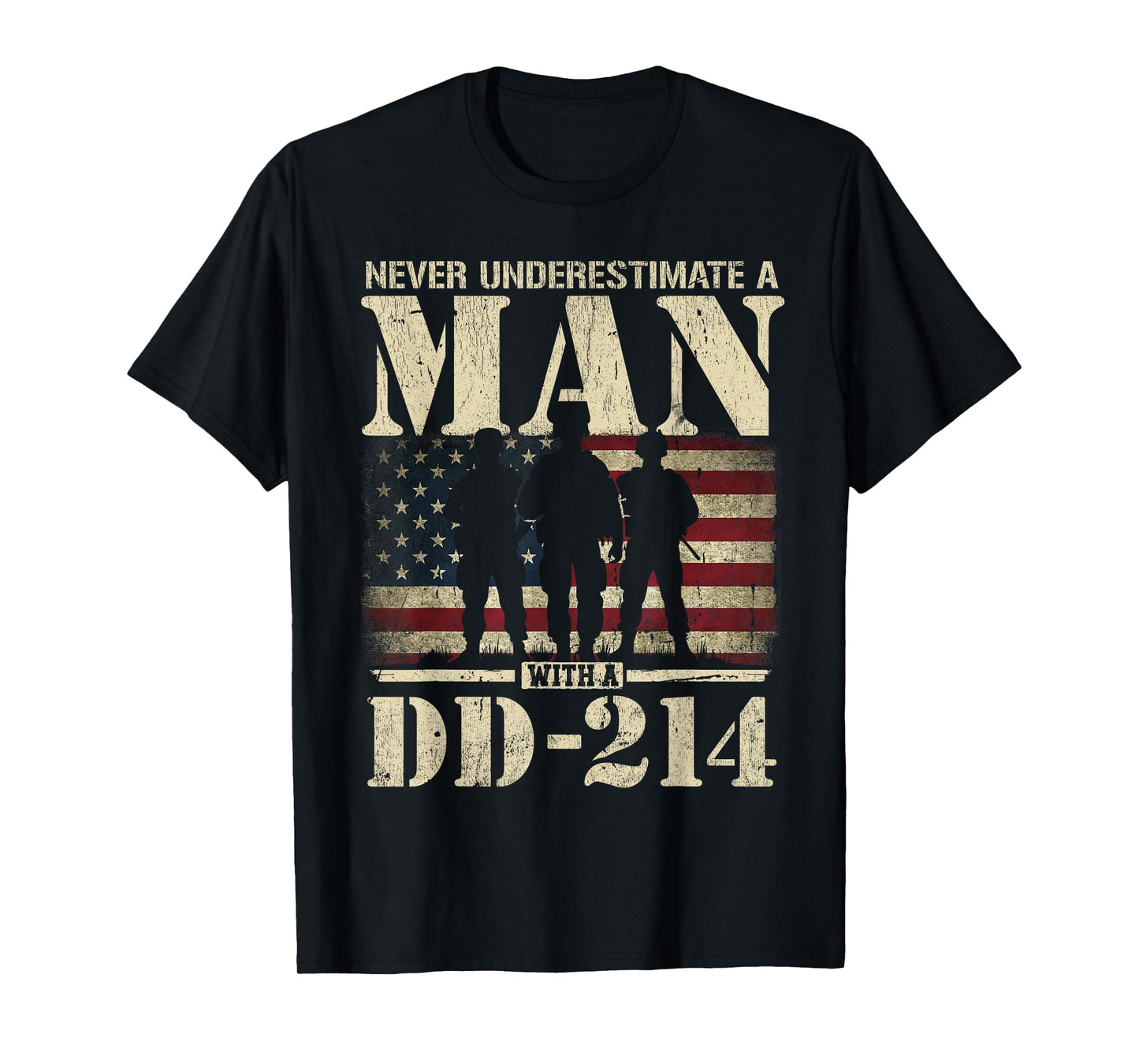 DD 214 Alumni Never Underestimate An Old Man With A DD-214 T-Shirt