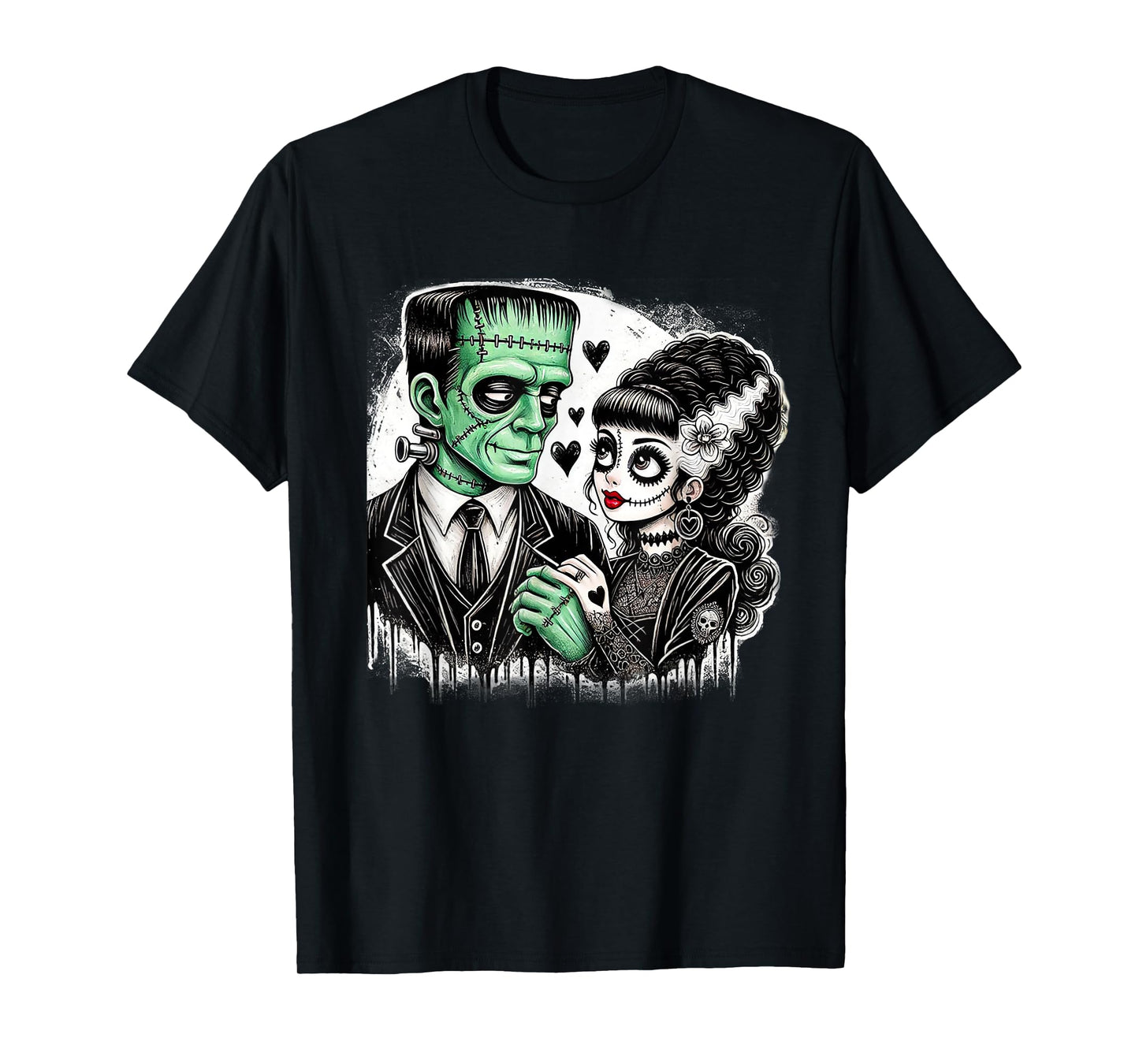 halloween lovers frankenstein skeleton for men women family T-Shirt