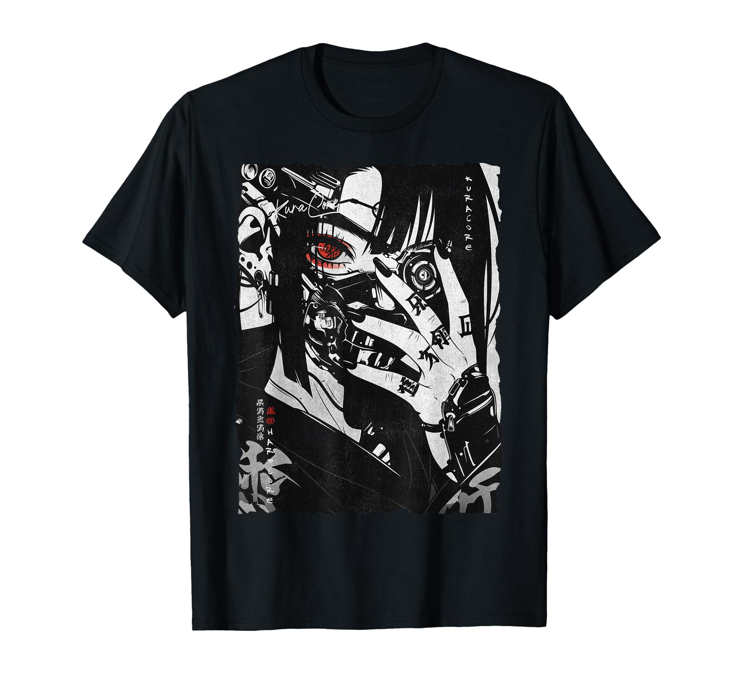 Japanese Streetwear Cyberpunk Y2K Techwear Retro Manga Anime T-Shirt
