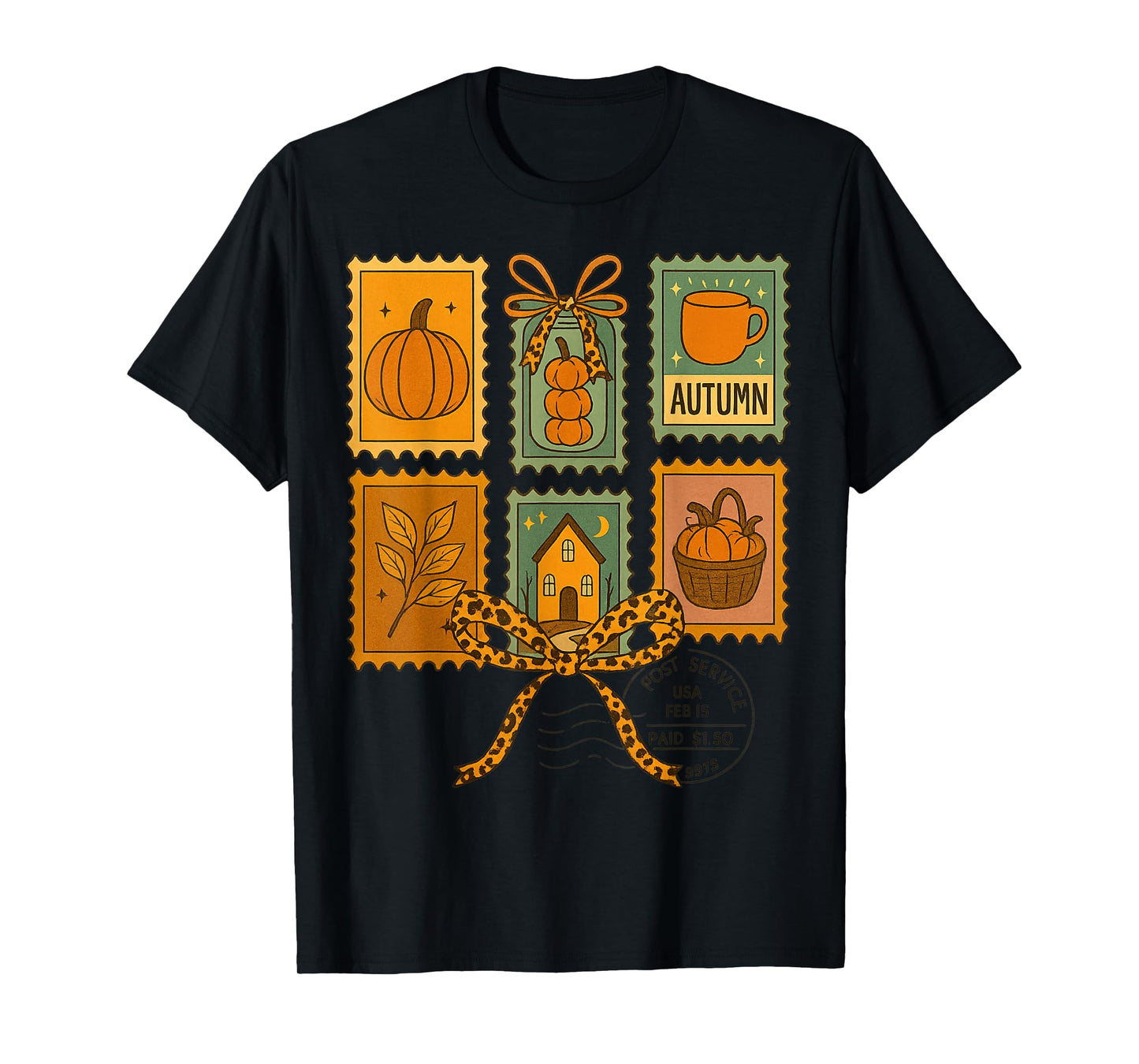 Thanksgiving Vintage Boho Floral Fall Vibes Funny Coquette T-Shirt