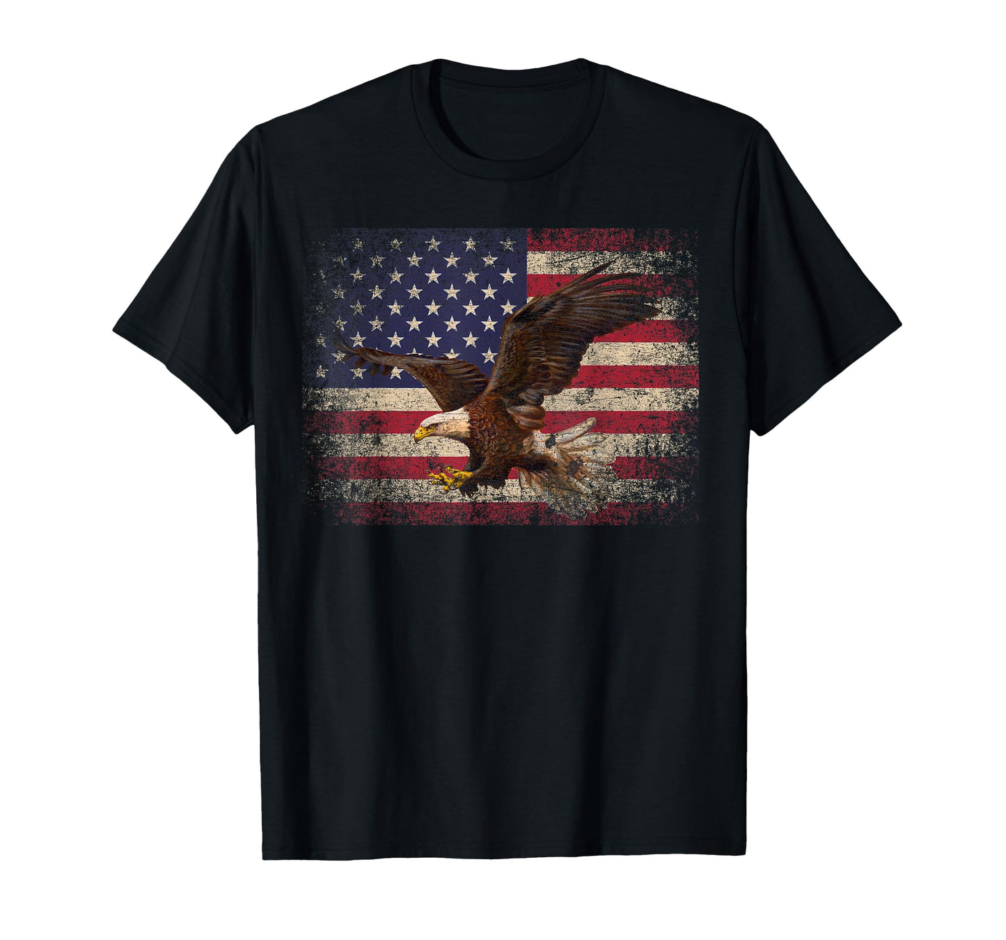 Bald Eagle 4th of July Christmas Gift American Flag Country T-Shirt