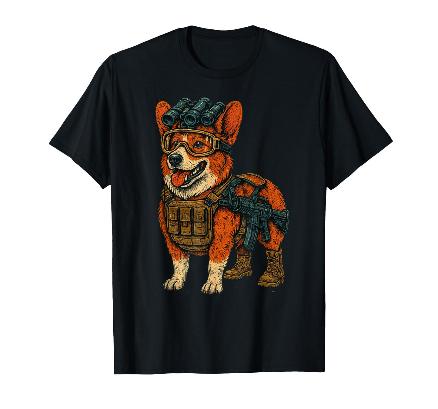 Funny Tactical Corgi Dog Design for Corgi Lover - Corgi T-Shirt