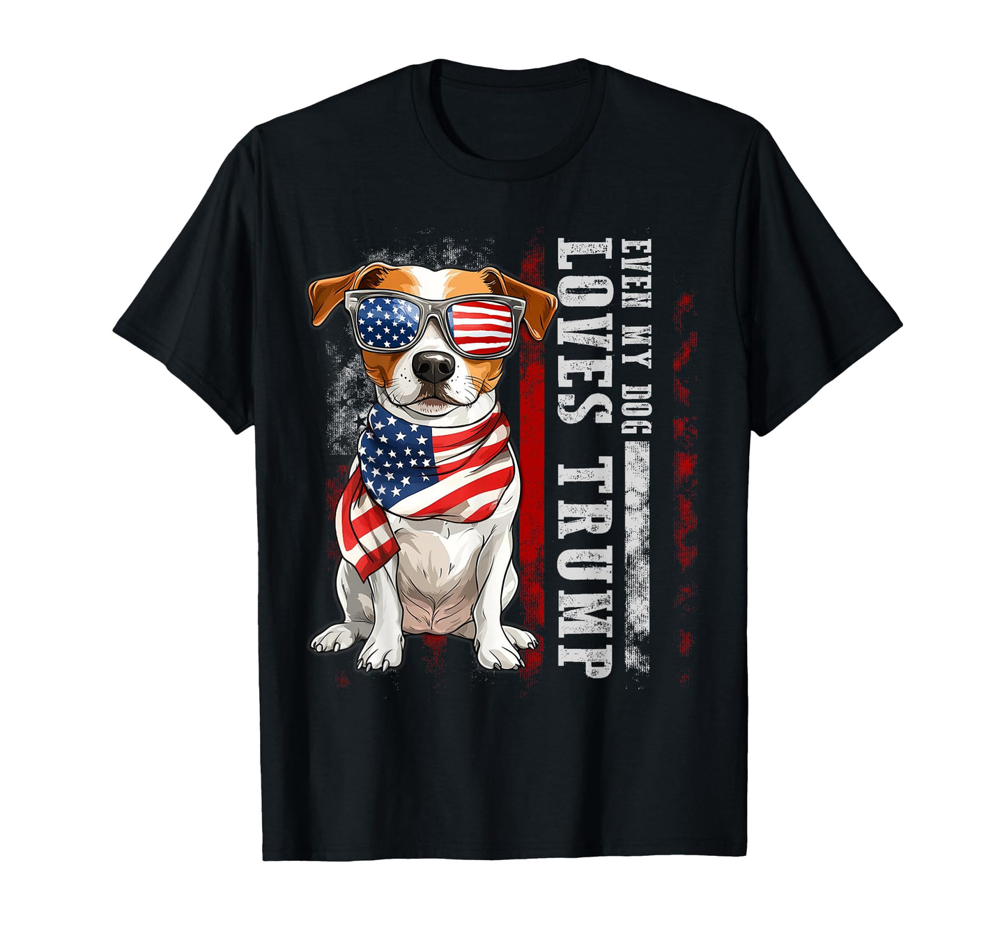 Jack Russell Terrier Even My Dog Loves Trump Funny Men Women Kids T-Shirt
