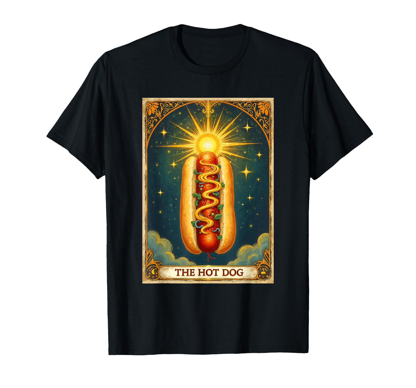 Hot Dog Bun Foodie Fast Food Lover The Hot Dog Tarot Card T-Shirt