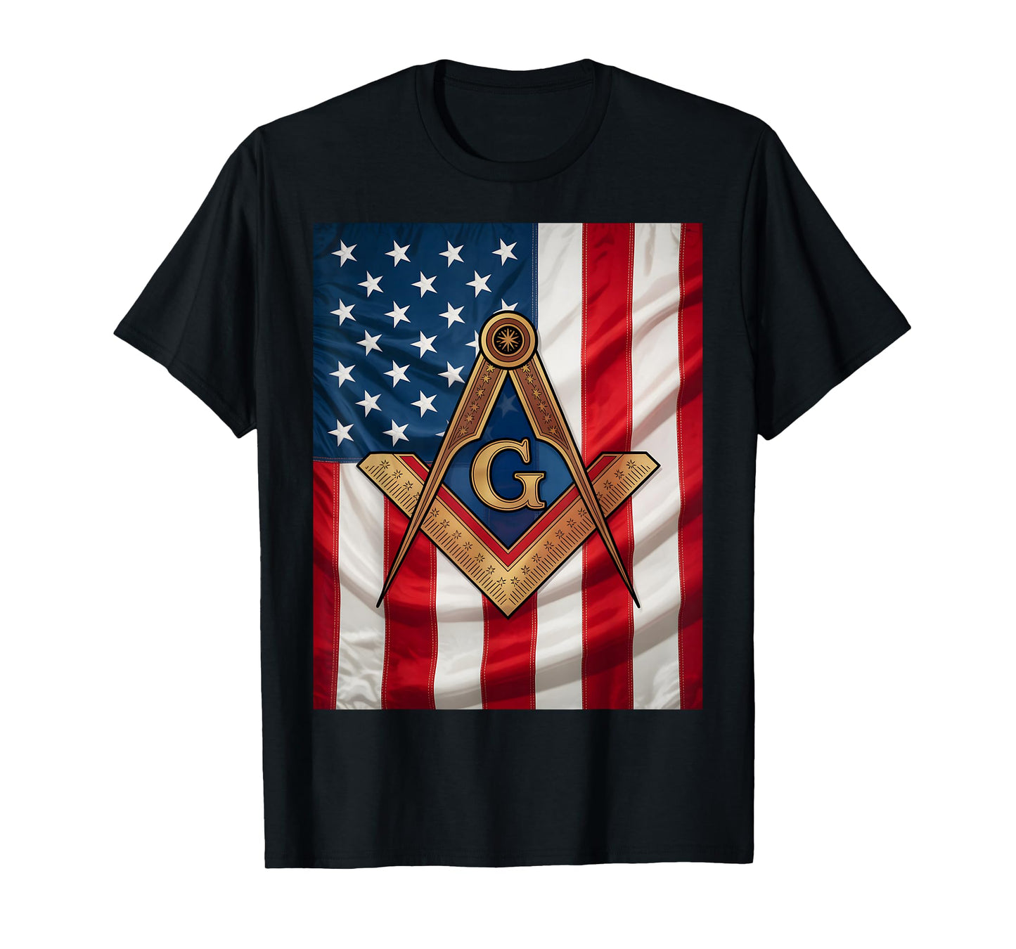 Freemason American Flag Heritage Design T-Shirt