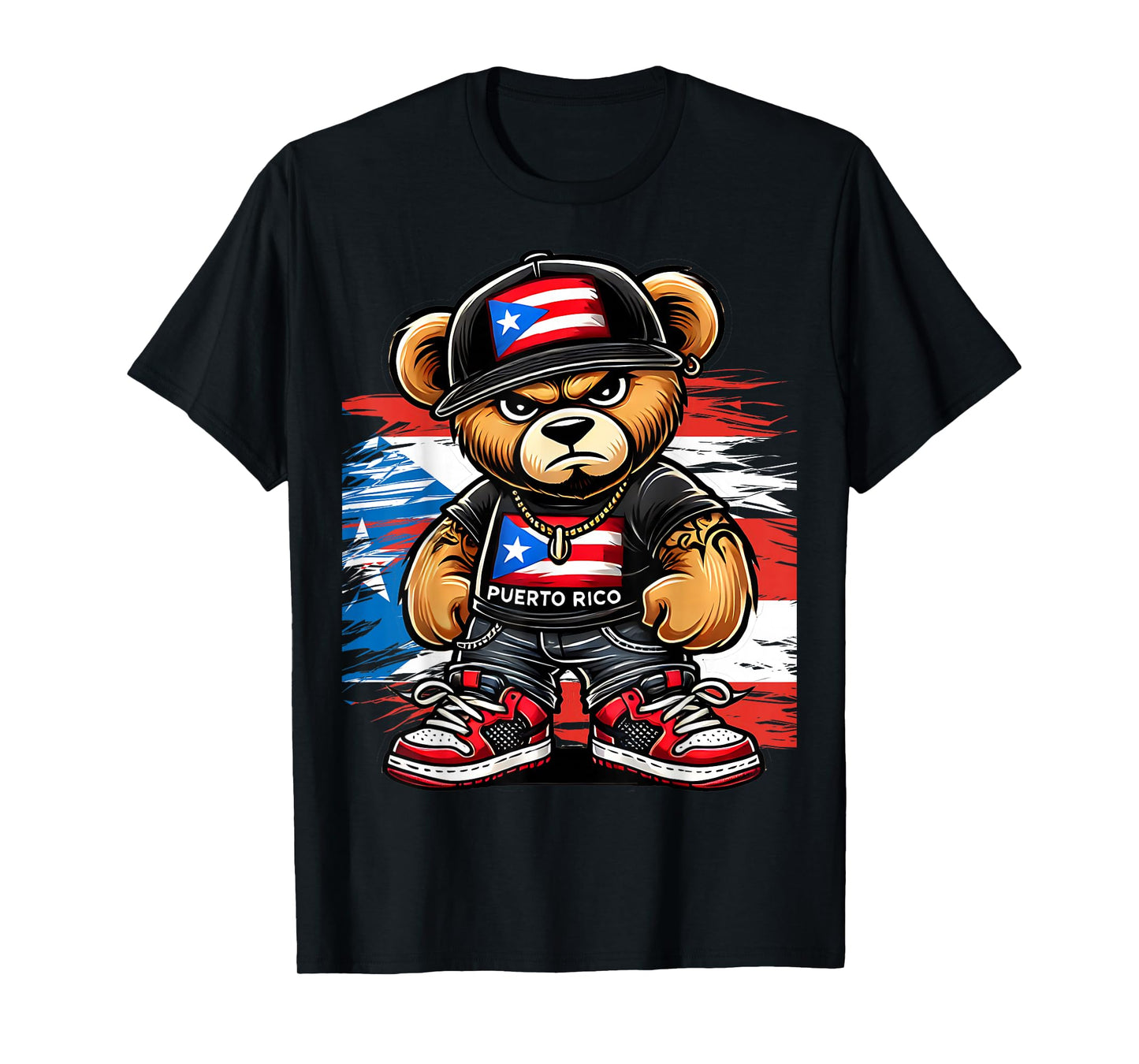 Cute Teddy Bear Puerto Rico Flag Boricua Puerto Rican T-Shirt