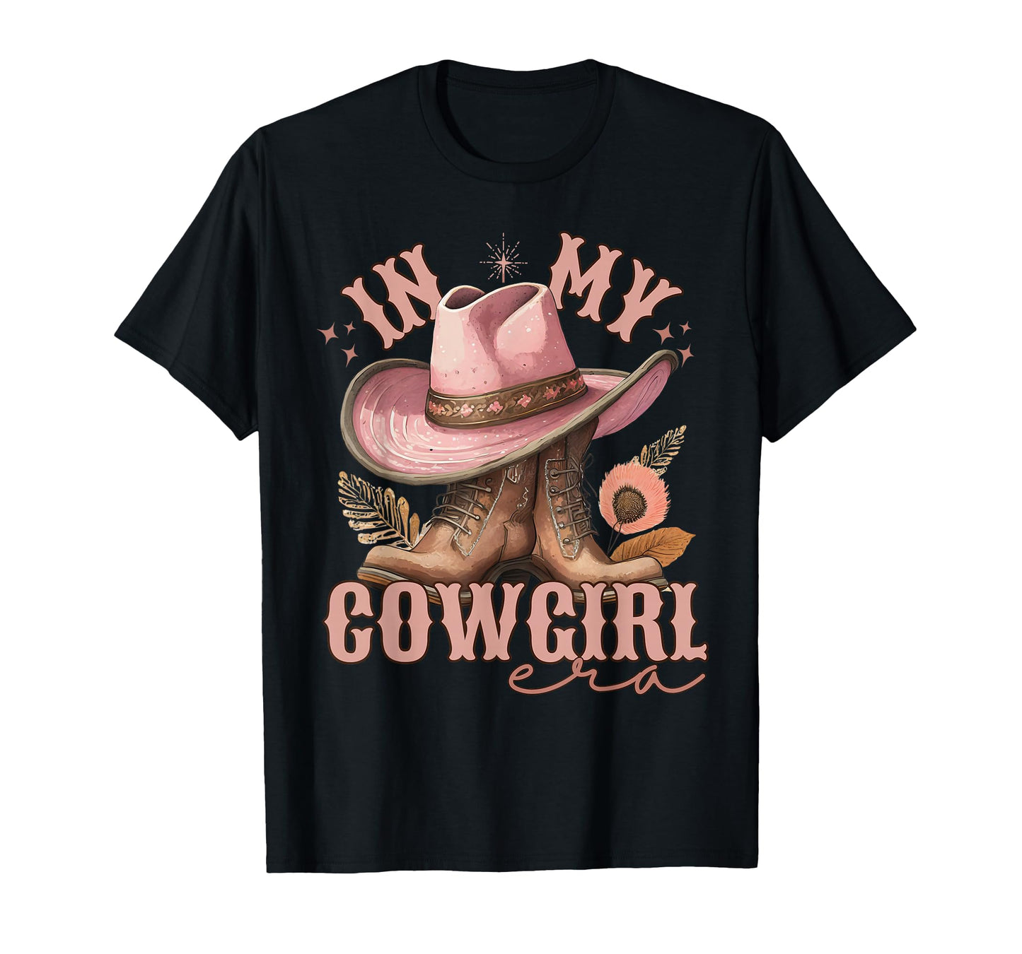 Pink Cowgirl Country Festival Western Graphic Women's T-Shirt