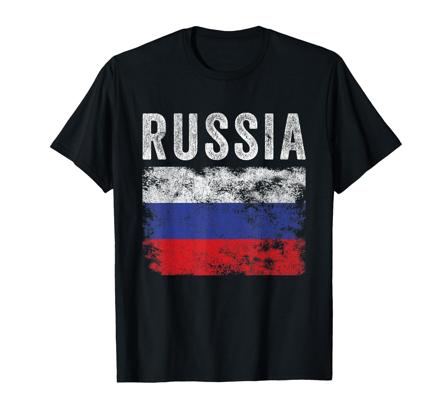 Russia Flag Distressed - Men Women Kids - Russian Flag T-Shirt