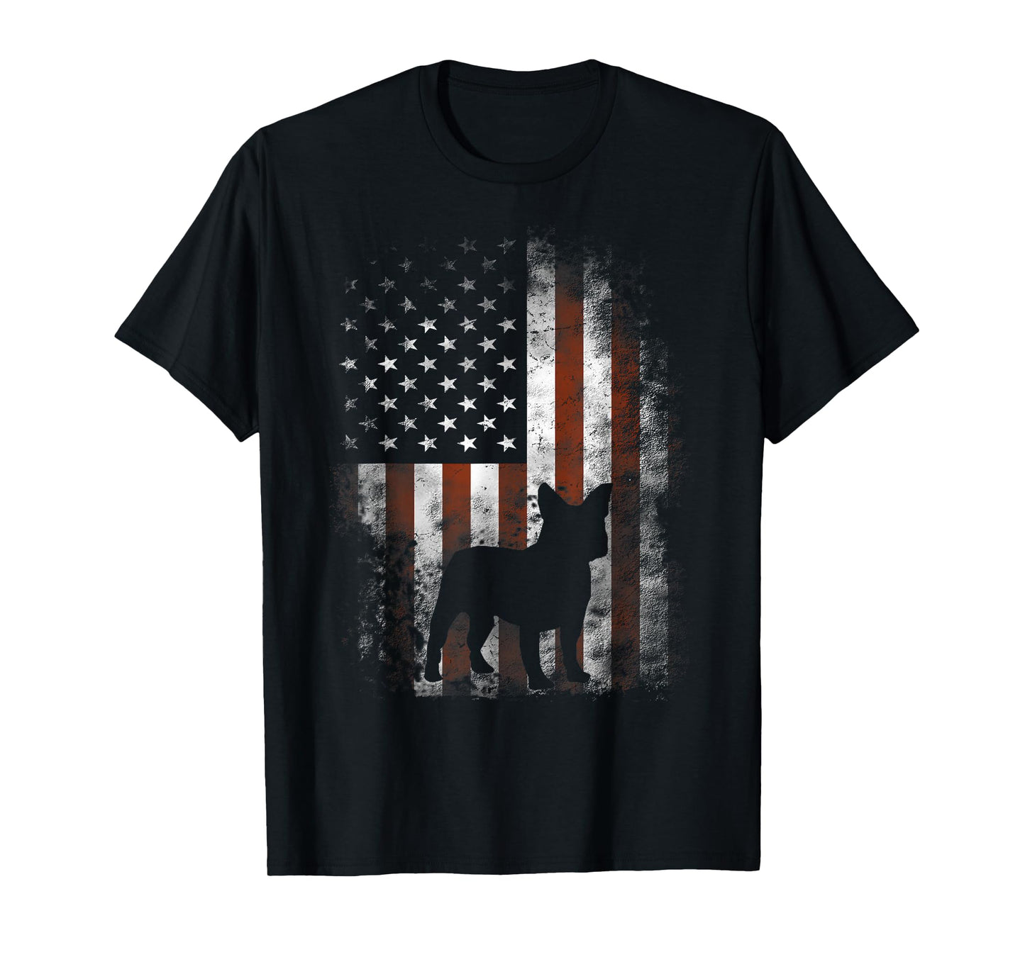 French Bulldog T-Shirt American Flag Patriotic 4th Of July T-Shirt