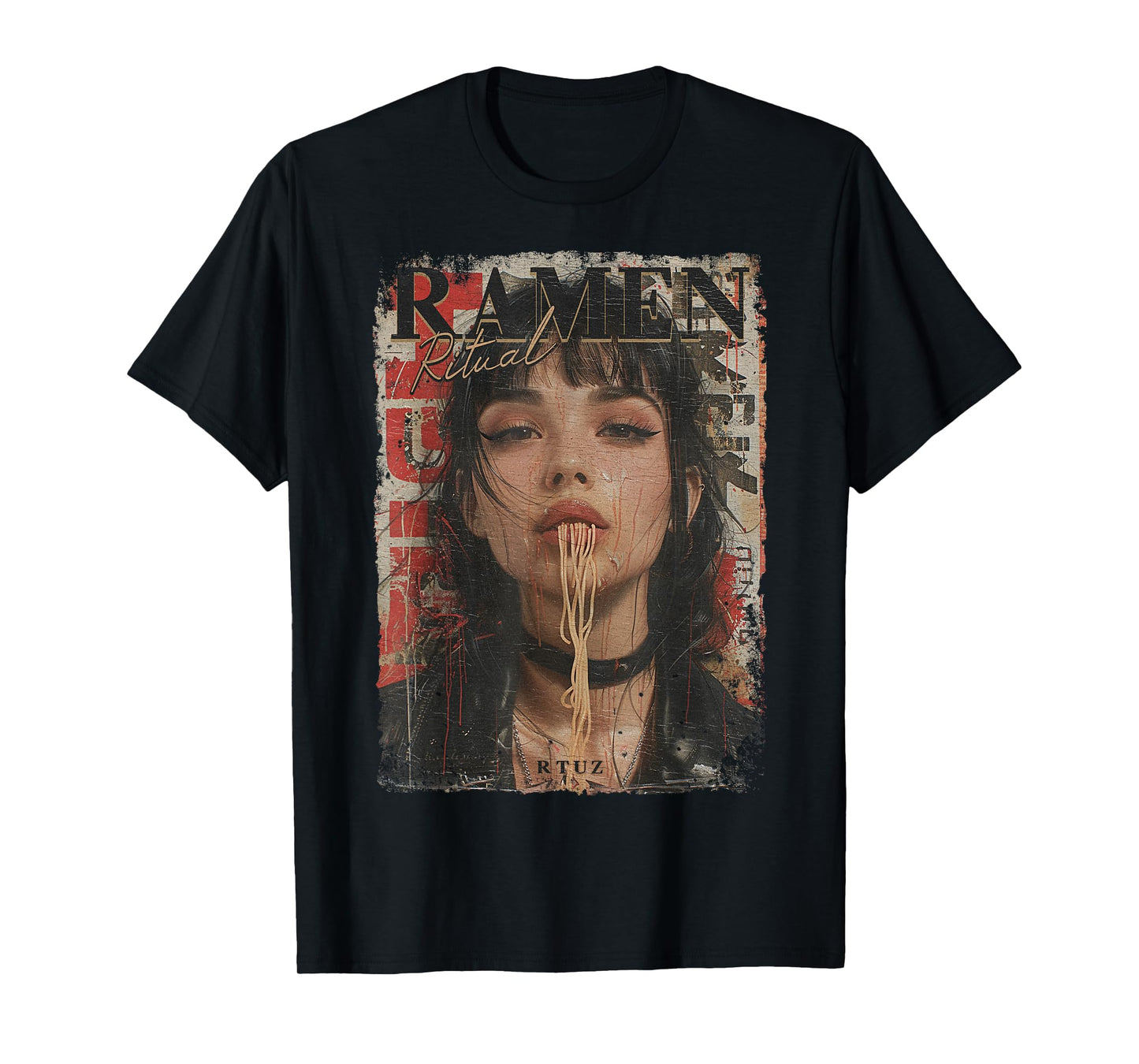 Ramen Noodles Kawaii Japan Retro Fashion Y2K Otaku Manga Anime T-Shirt