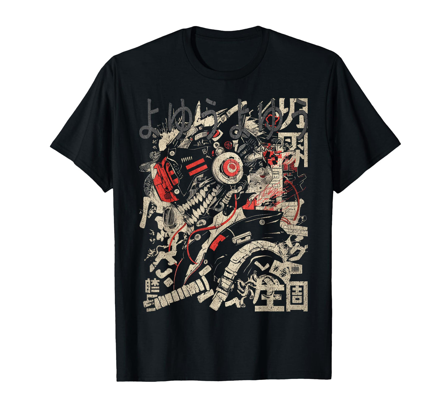 Japanese Streetwear Cyberpunk Y2K Techwear Retro Manga Anime T-Shirt