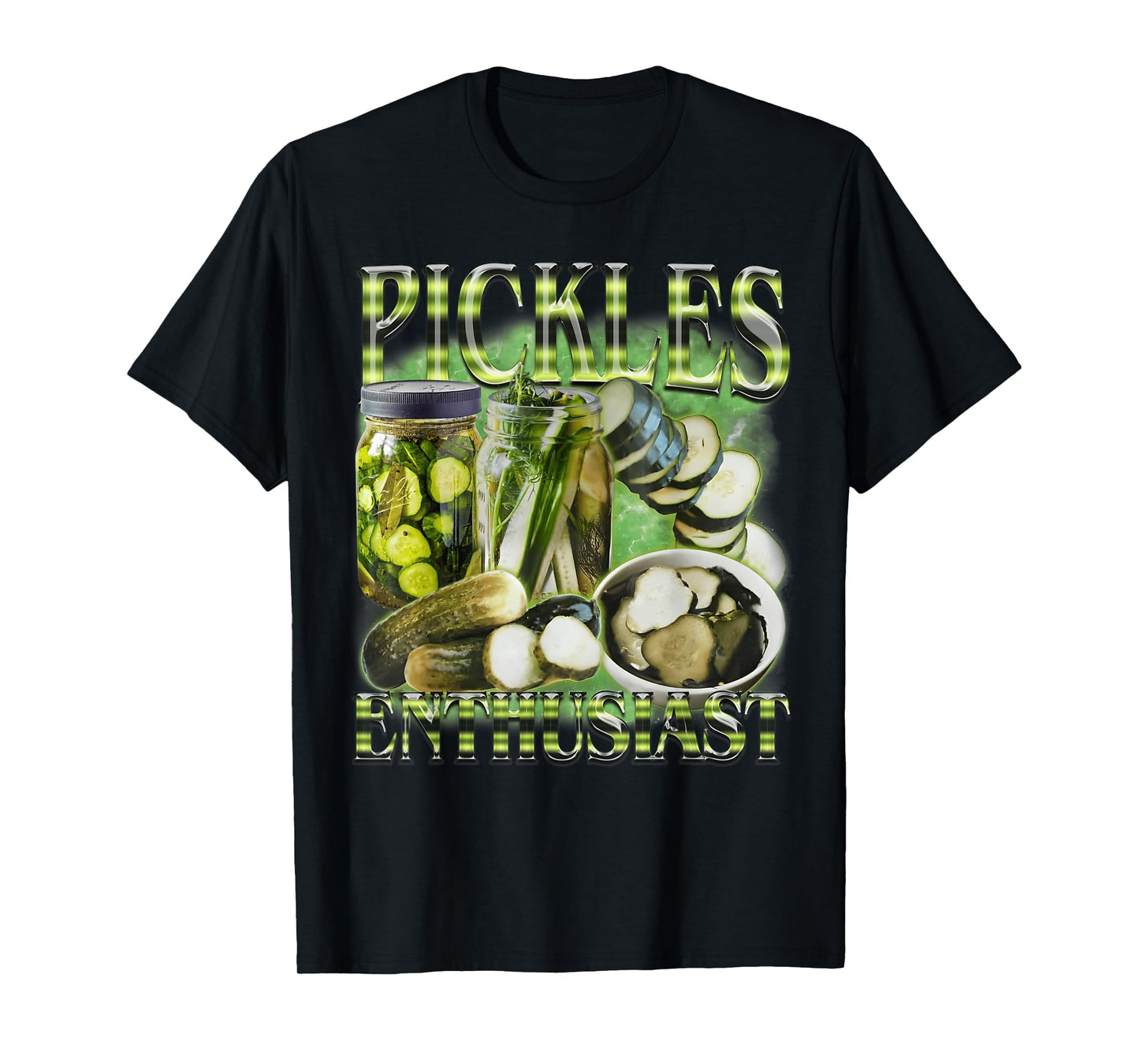 Pickle Enthusiast Vintage 90s Graphic Pickle Lover Men Women T-Shirt