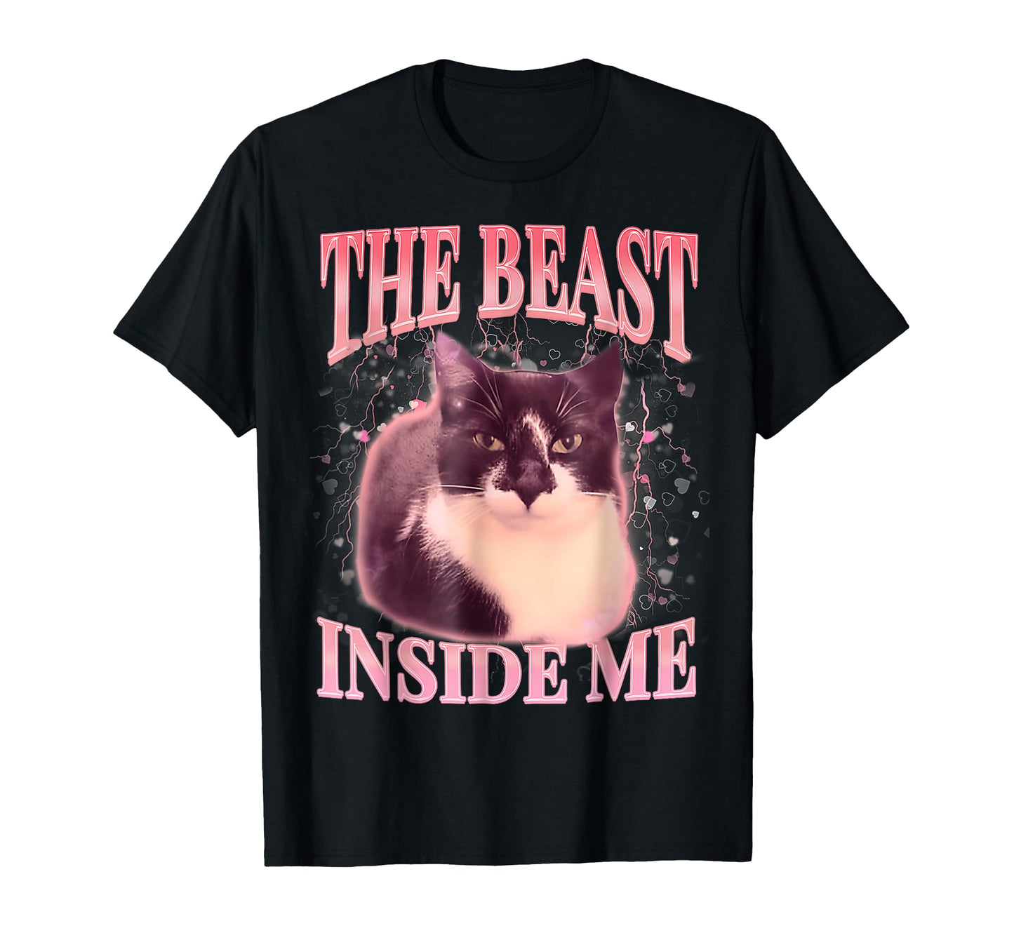 Funny The Beast Inside Me Silly Cat Meme Humor Saying T-Shirt