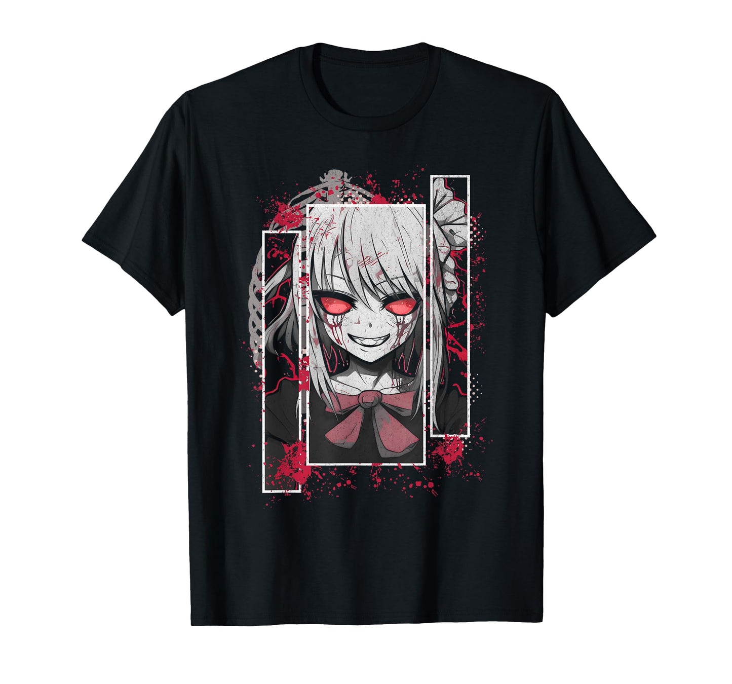 Horror Anime Yandere Menhera Demon Girl Japanese Aesthetic T-Shirt