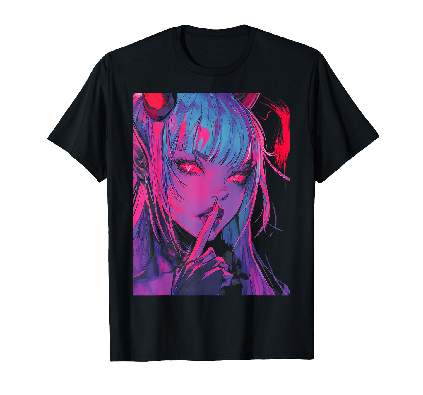 Goth Grunge Girl Waifu Demon Anime Horror Alt Aesthetic T-Shirt