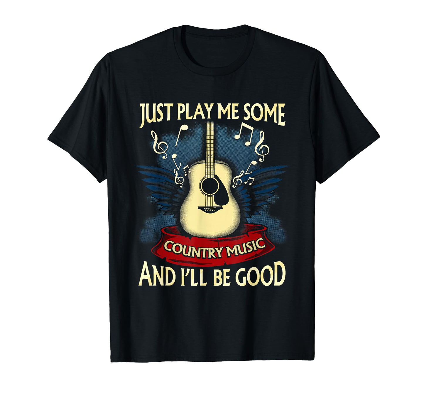 Just Play Me Some Country Music Distressed Country Shirt T-Shirt
