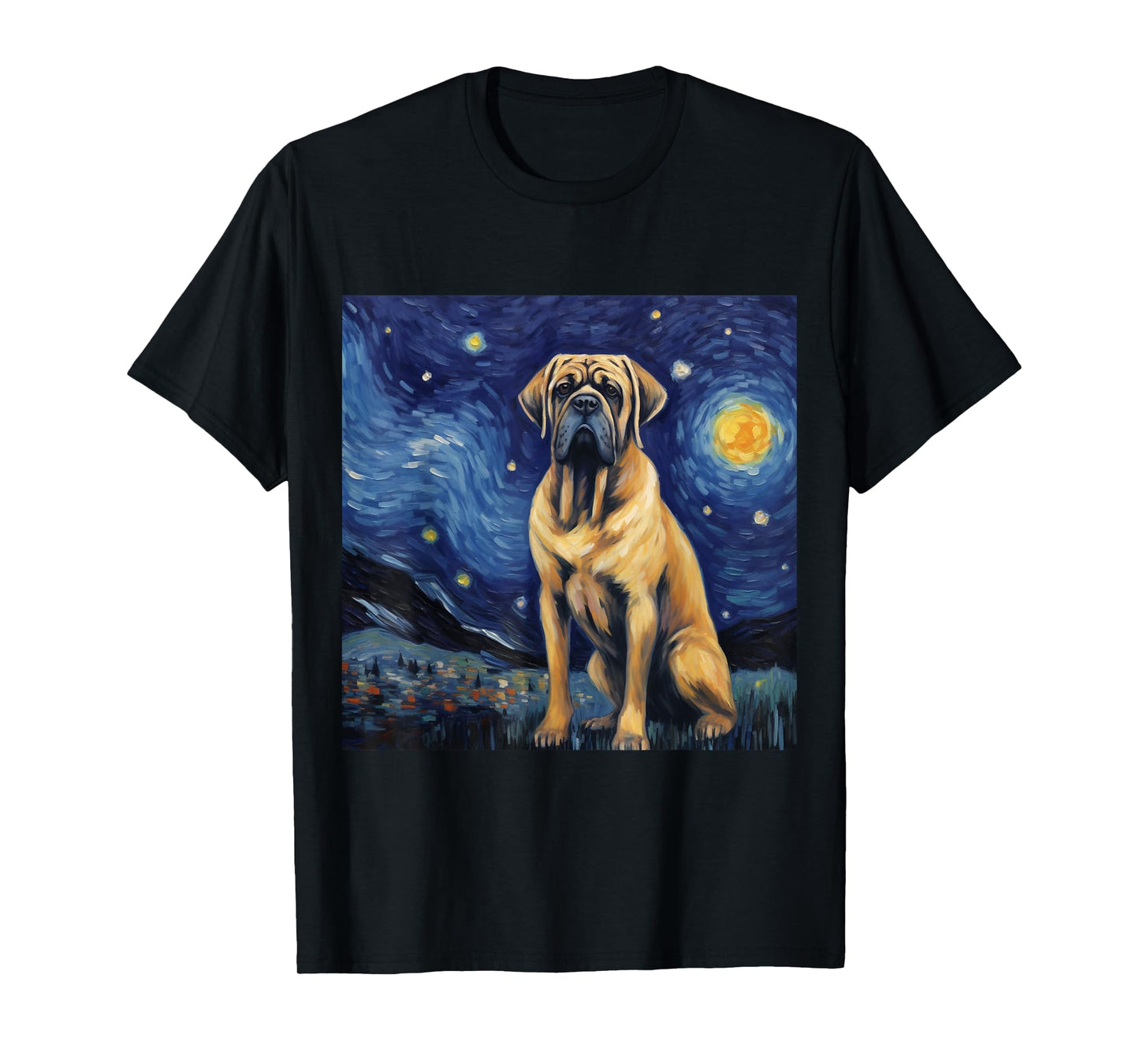 English Mastiff Starry Night - English Mastiff T-Shirt