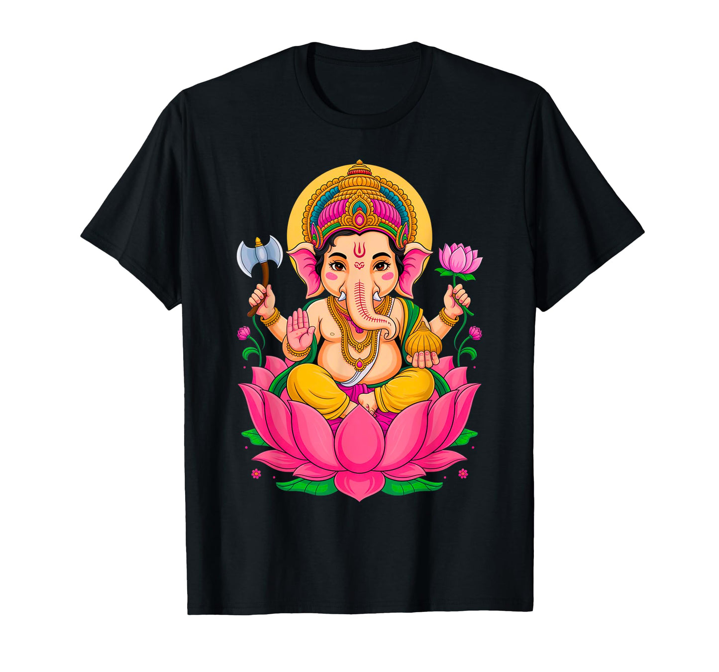 Hindou Ganesh Puja Elephant God India Méditation Yoga Murti T-Shirt