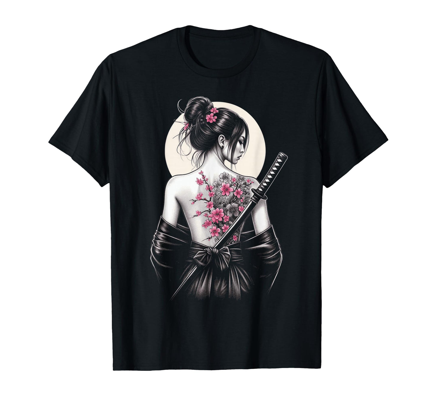 Japanese Samurai Warrior Woman Geisha T-Shirt
