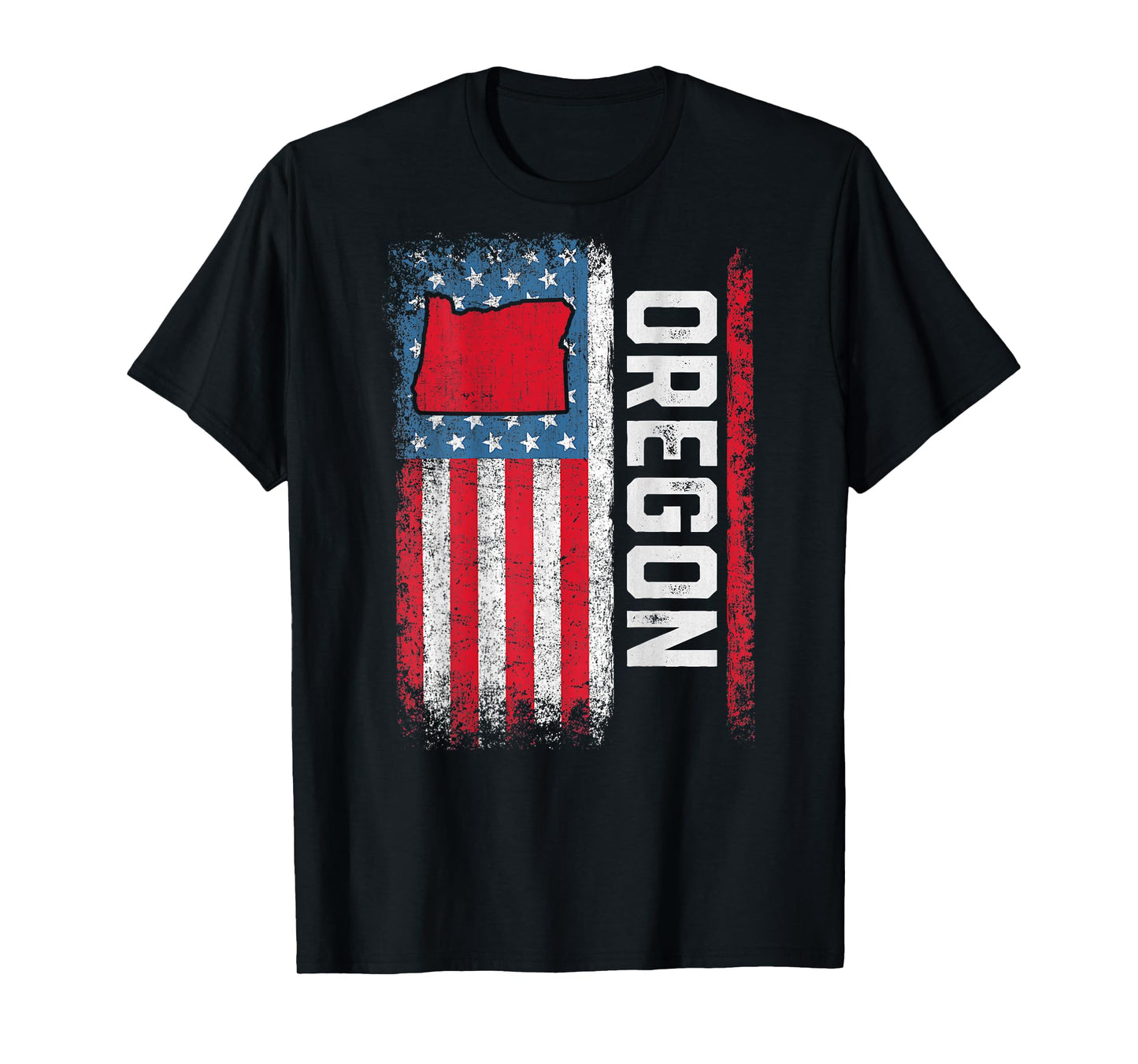 Vintage Oregon State USA Flag Shirt Oregon (On Back) T-Shirt