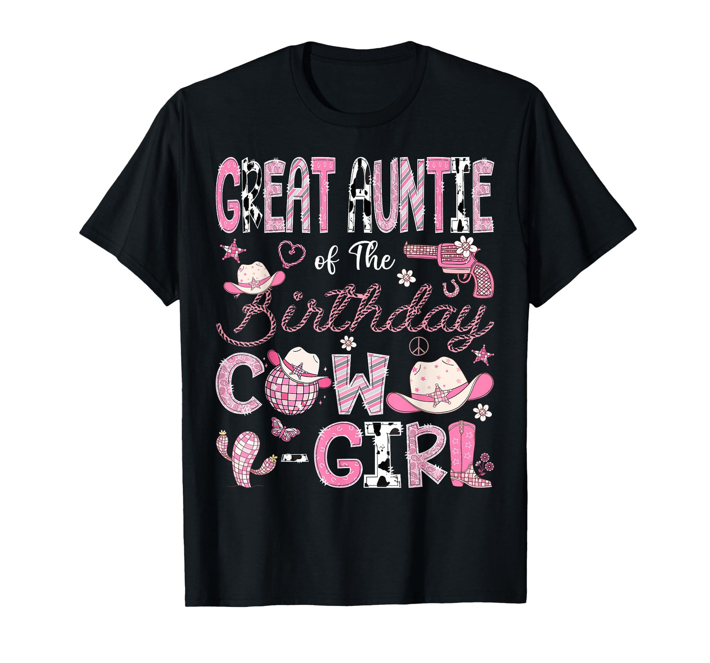 Great Auntie Of The Birthday CowGirl 1St Bday Rodeo Auntie T-Shirt