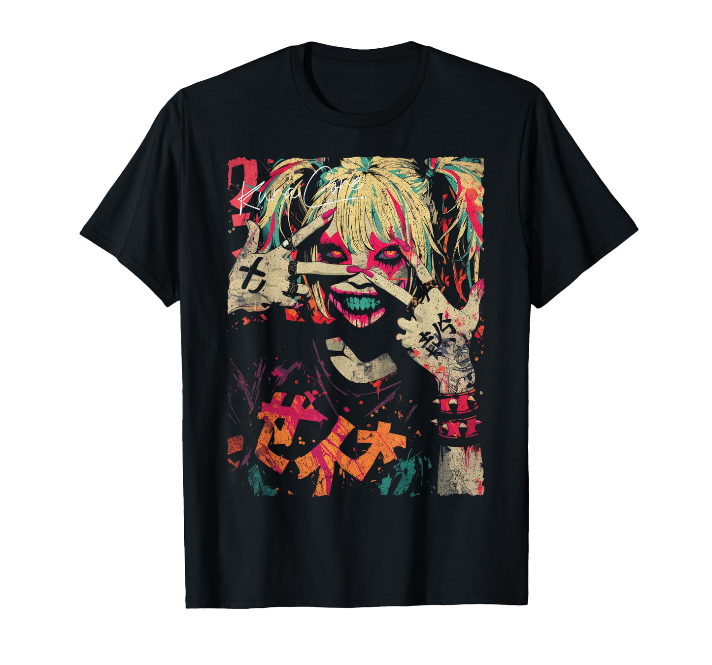 Japanese Streetwear Cyberpunk Y2K Retro Techwear Manga Anime T-Shirt