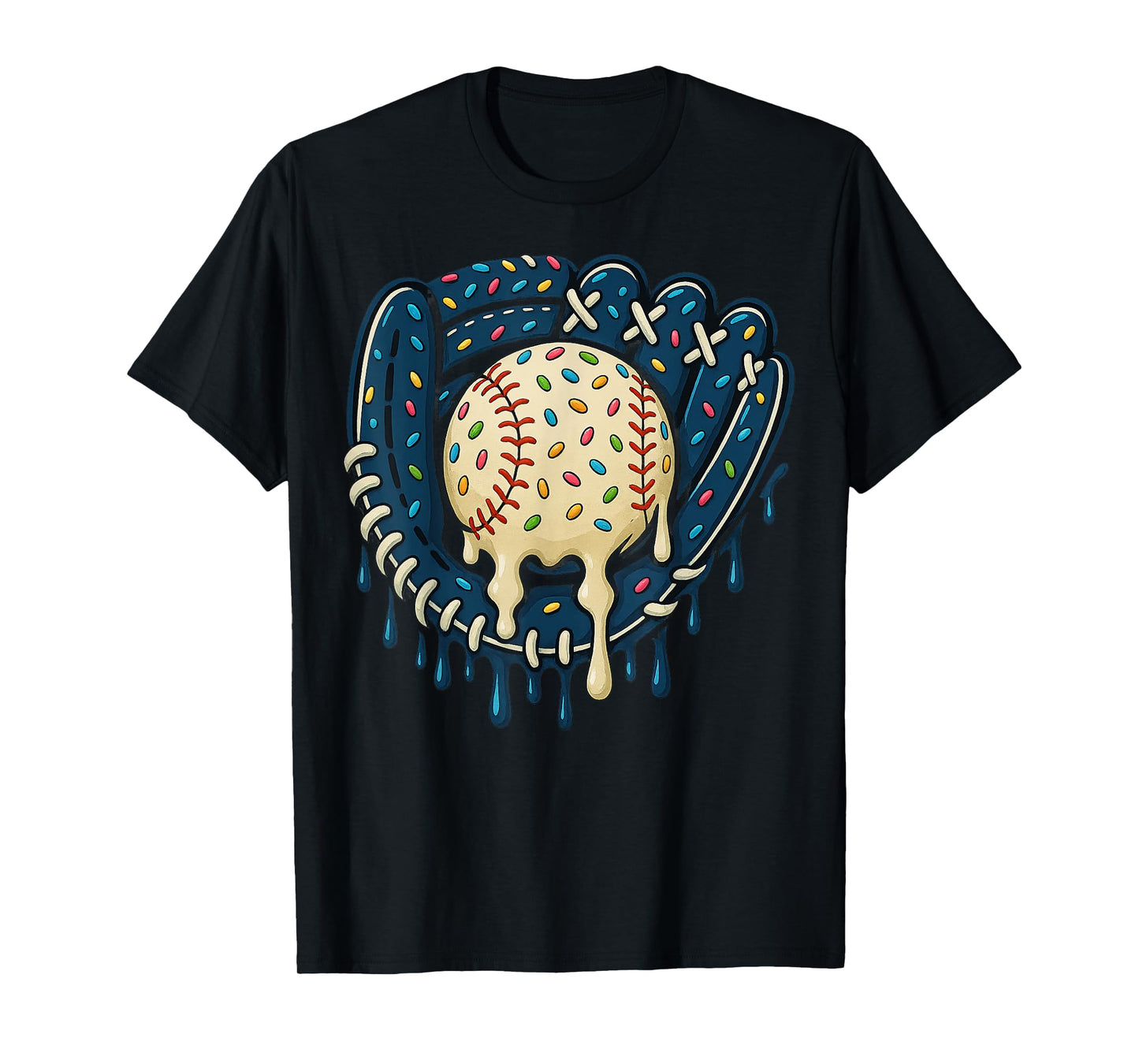 Baseball Drip Team for Boys Ice Cream Cool T-Shirt