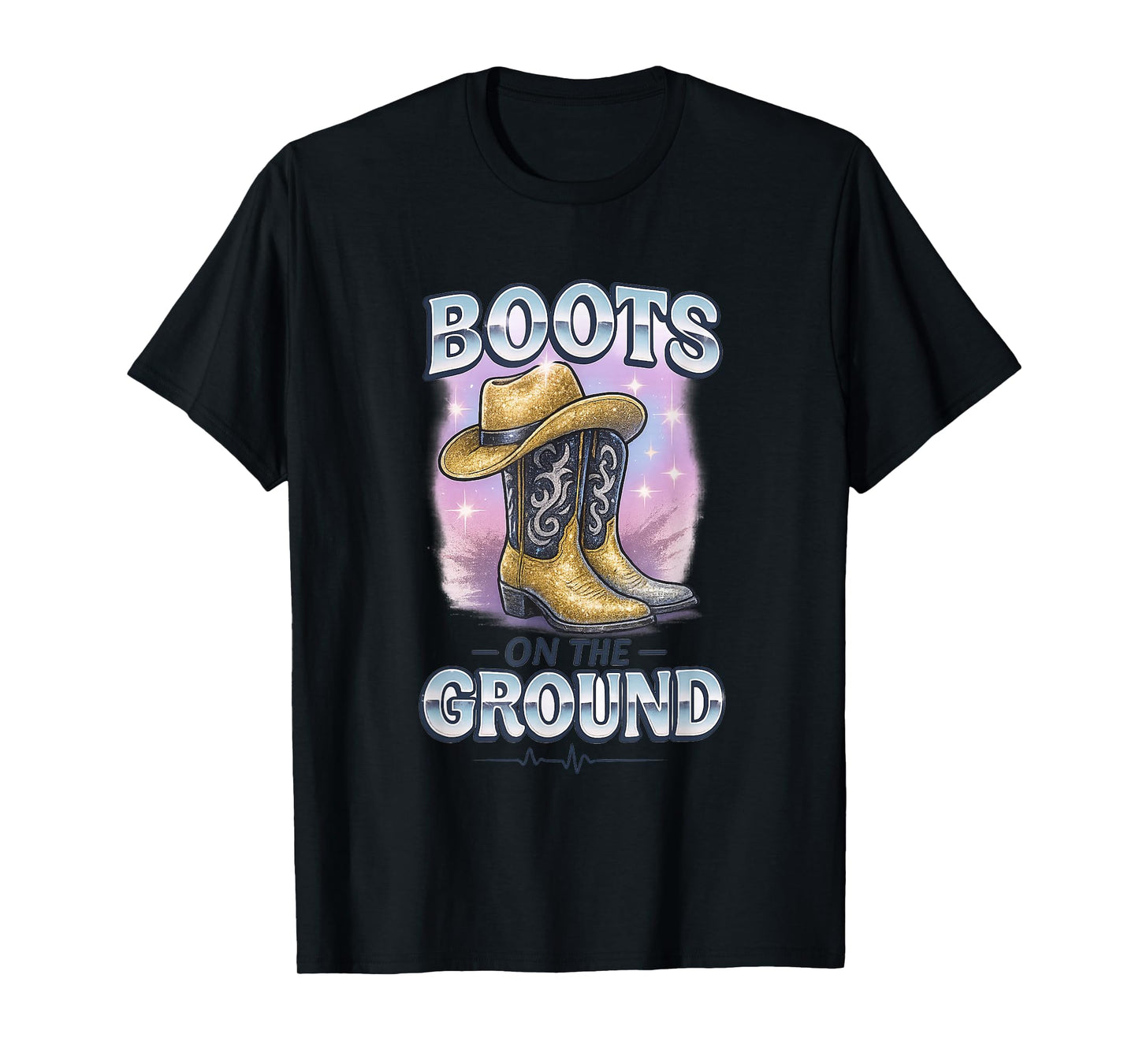 Cowgirl Boots On The Ground Western Boot Funny Gift For Girl T-Shirt
