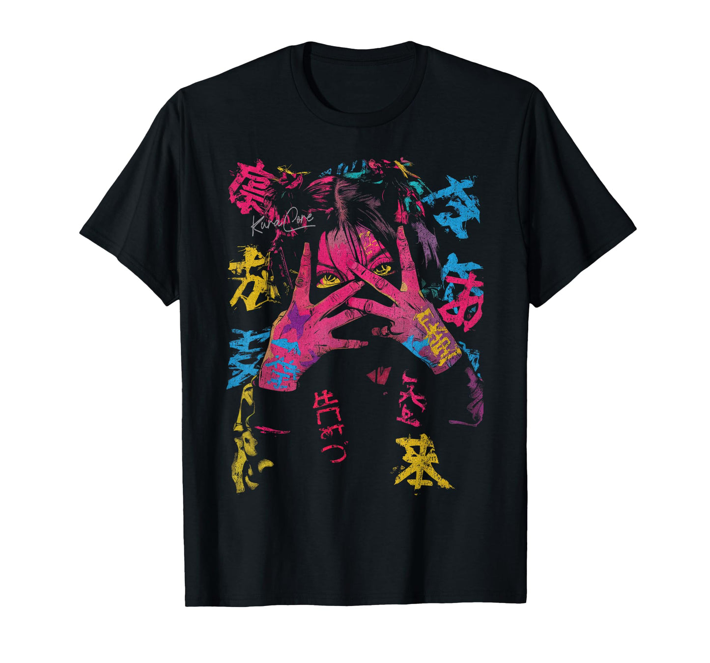 Japanese Streetwear Cyberpunk Y2K Techwear Retro Manga Anime T-Shirt