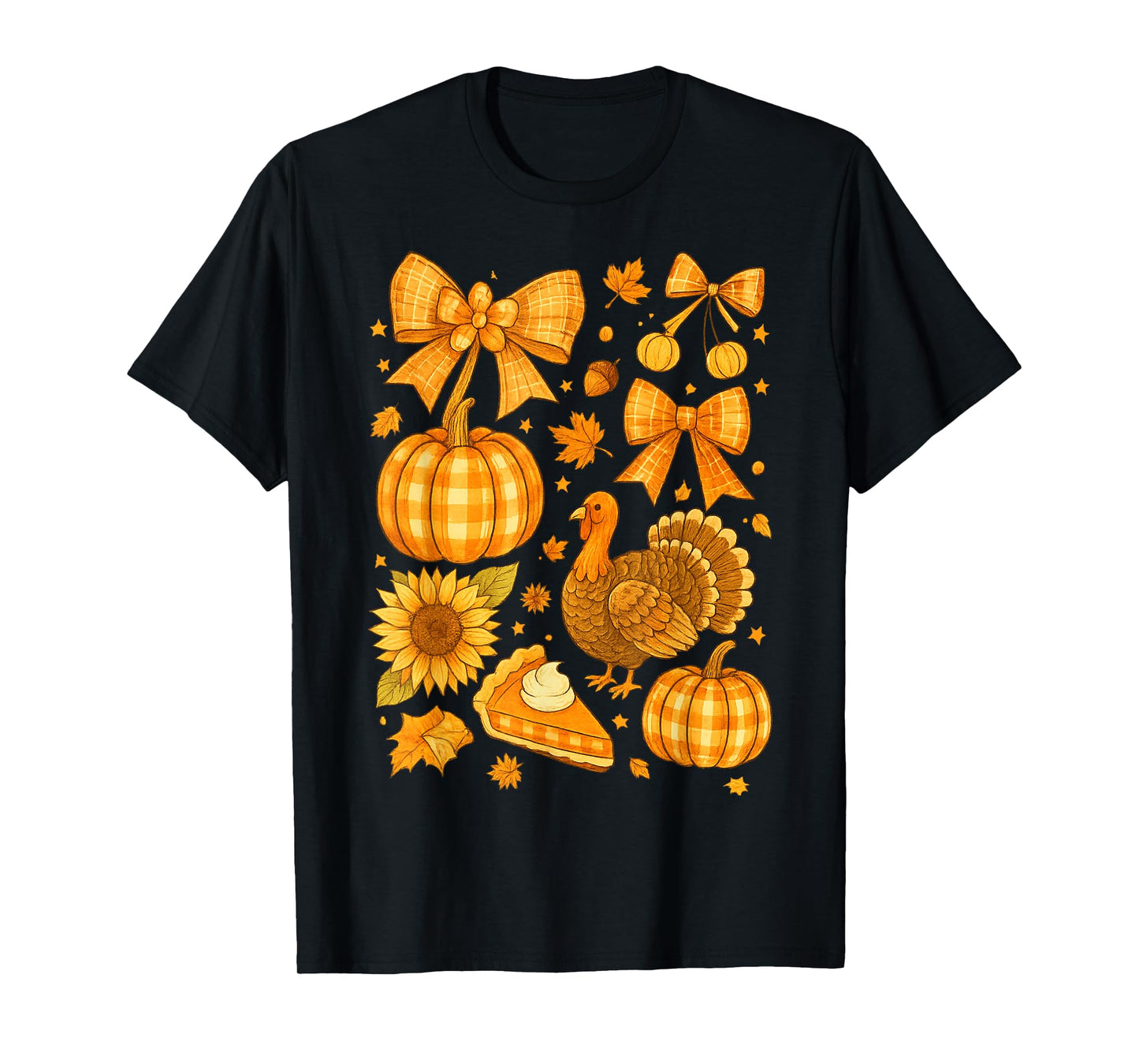 Preppy Thanksgiving Vintage Boho Floral Fall Vibes Autumn T-Shirt