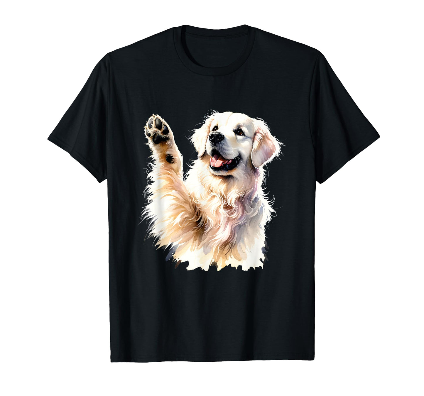 Golden Retriever Funny Dog Lover Paw Print Puppy Animal Cute T-Shirt