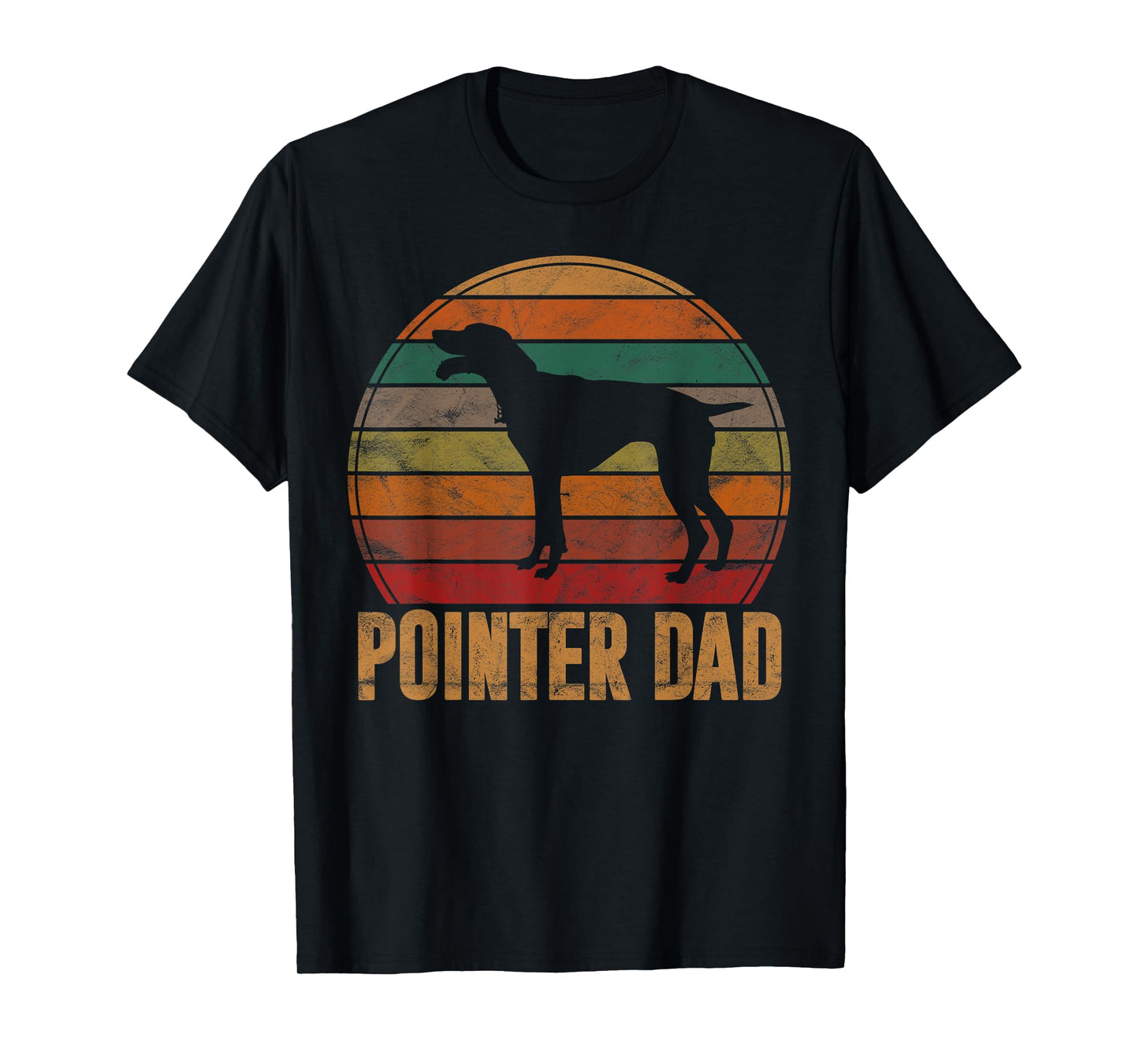 Retro Pointer Dad Gift Rott Dog Owner Pet Pointer Father T-Shirt