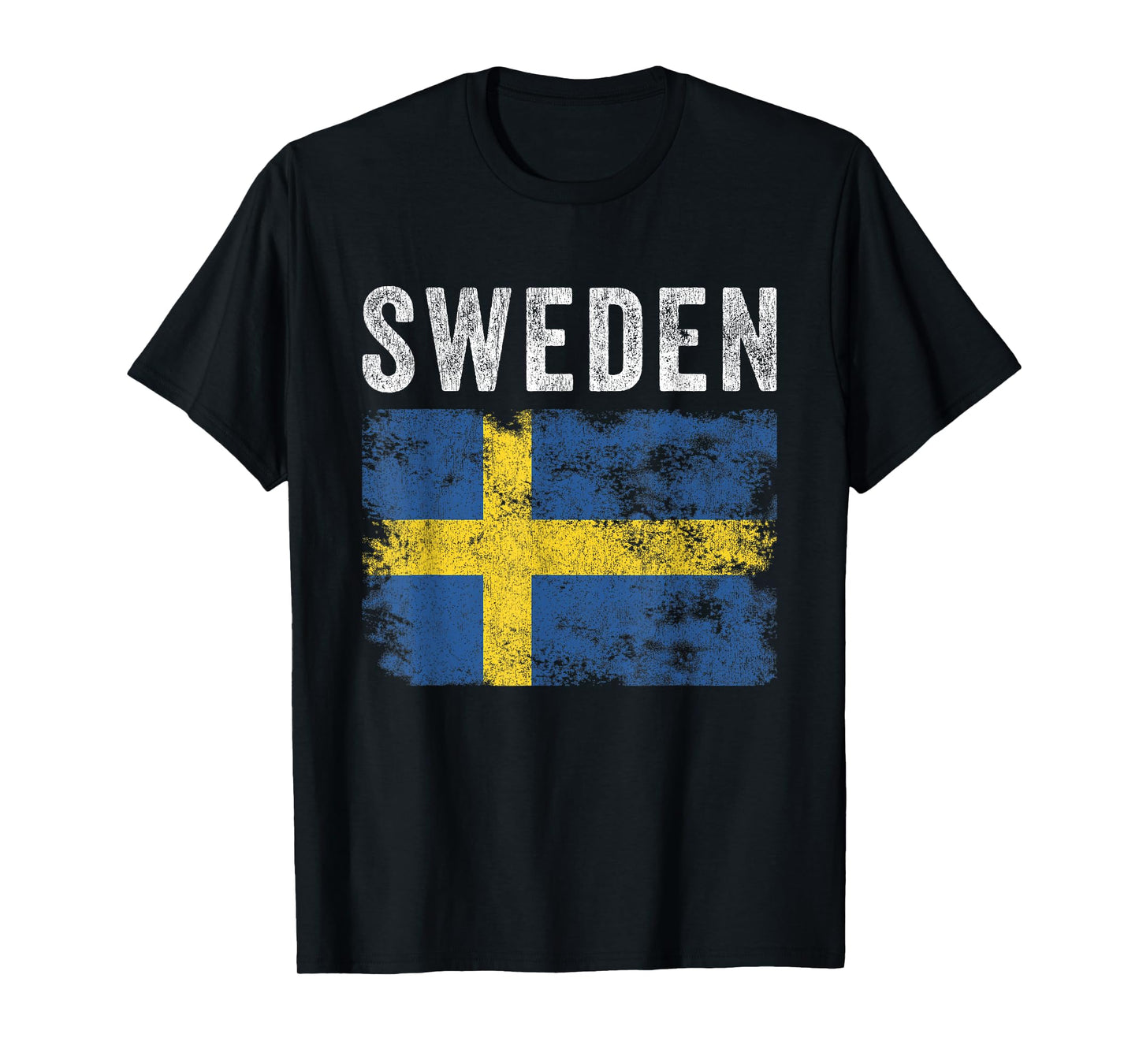 Sweden Flag Distressed - Men Women Kids - Swedish Flag T-Shirt