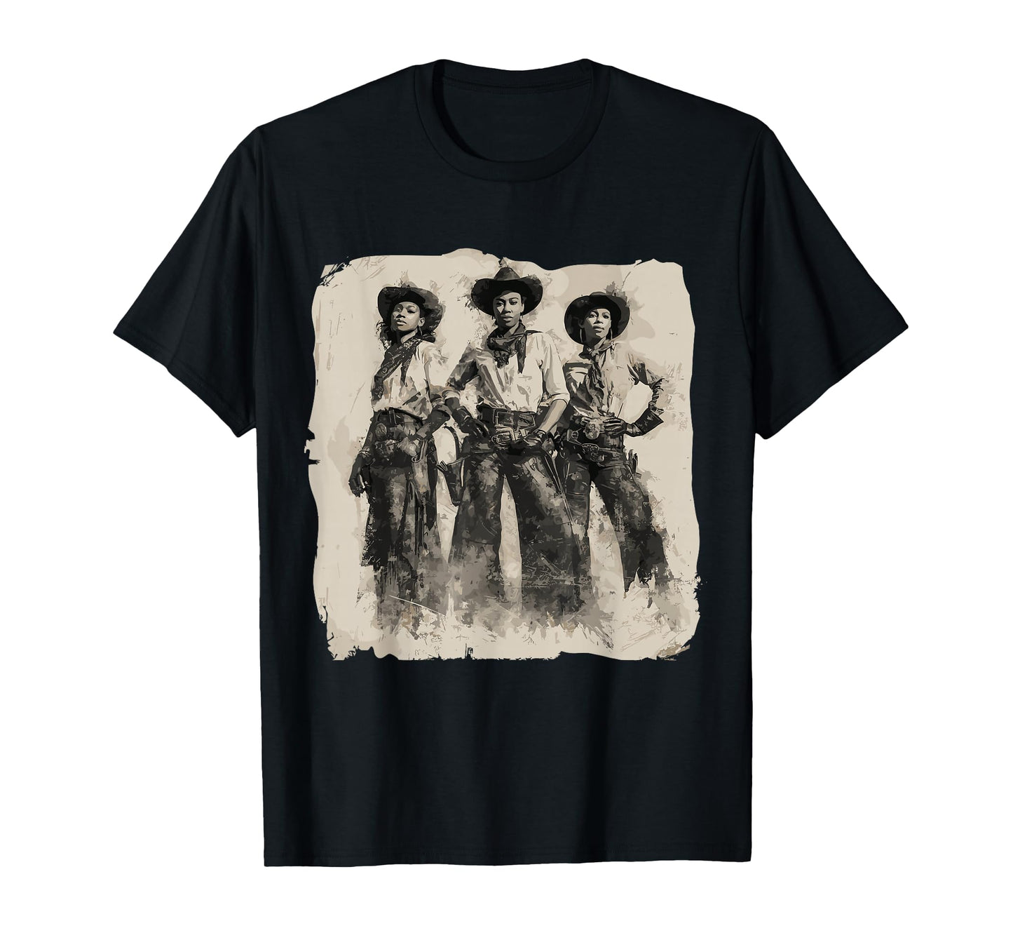Vintage Black African American Cowgirl Western Country Rodeo T-Shirt