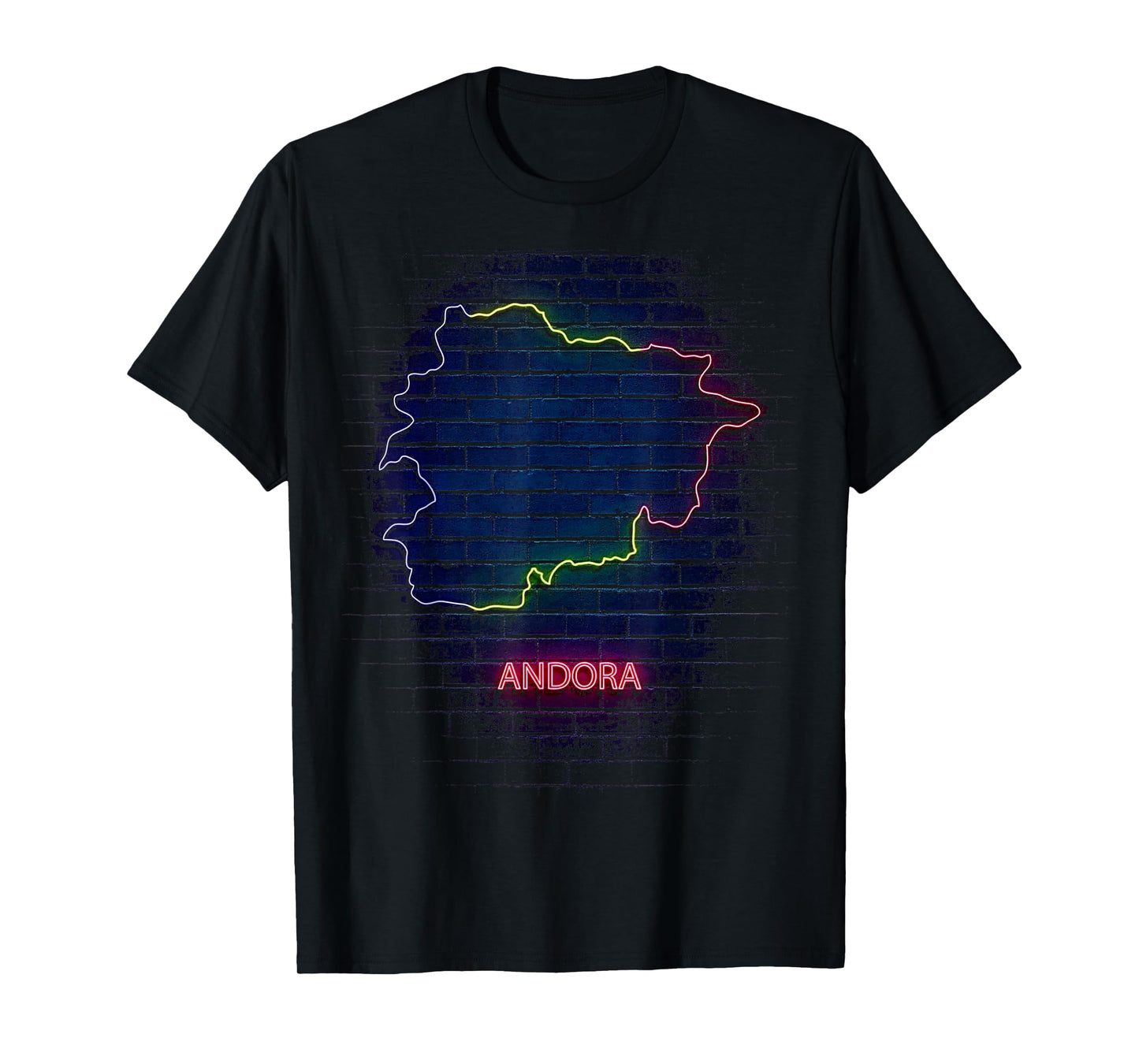 ANDORA country outlline Flag T-Shirt