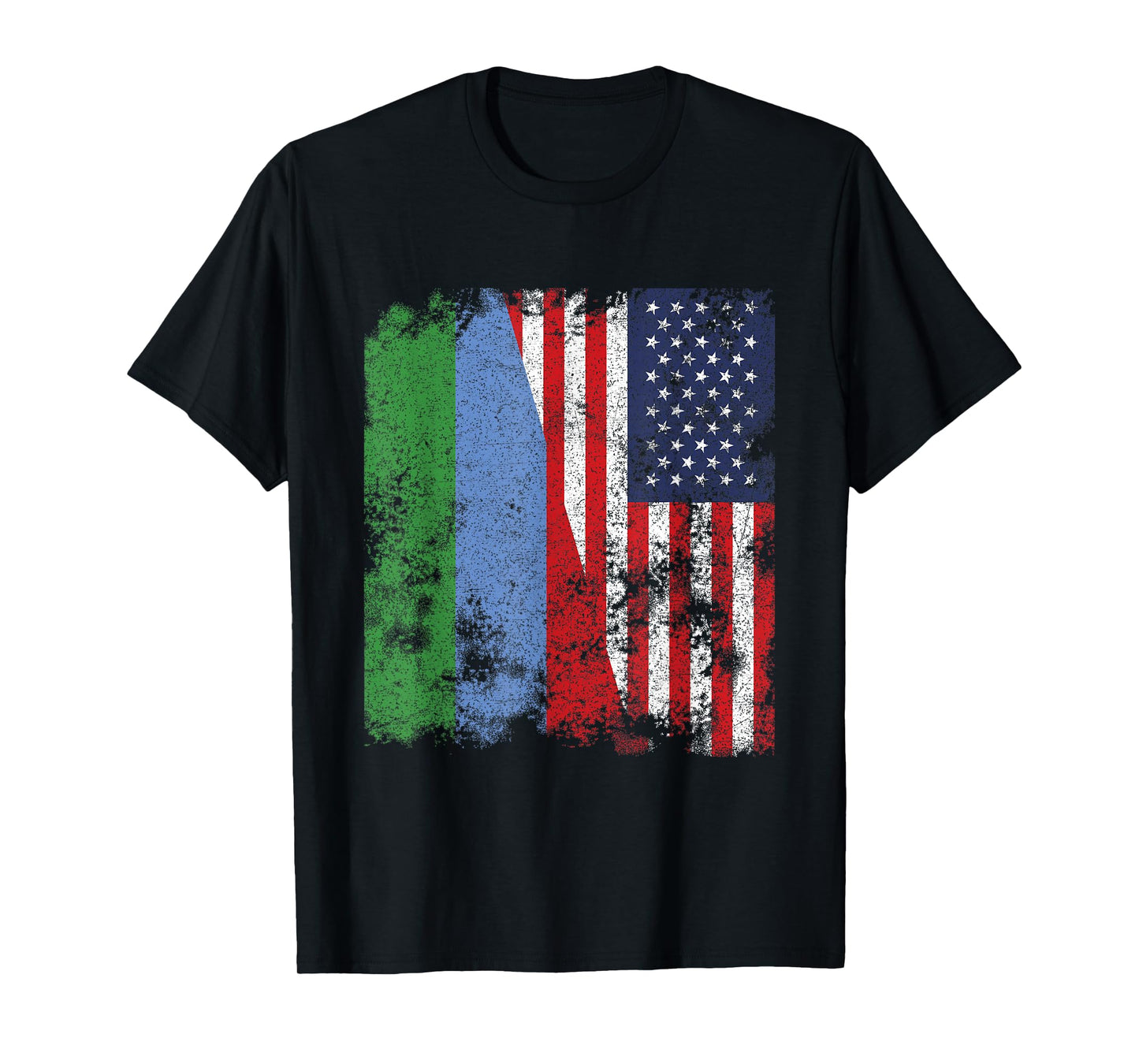 Dagestan USA Flag Distressed - Half American T-Shirt