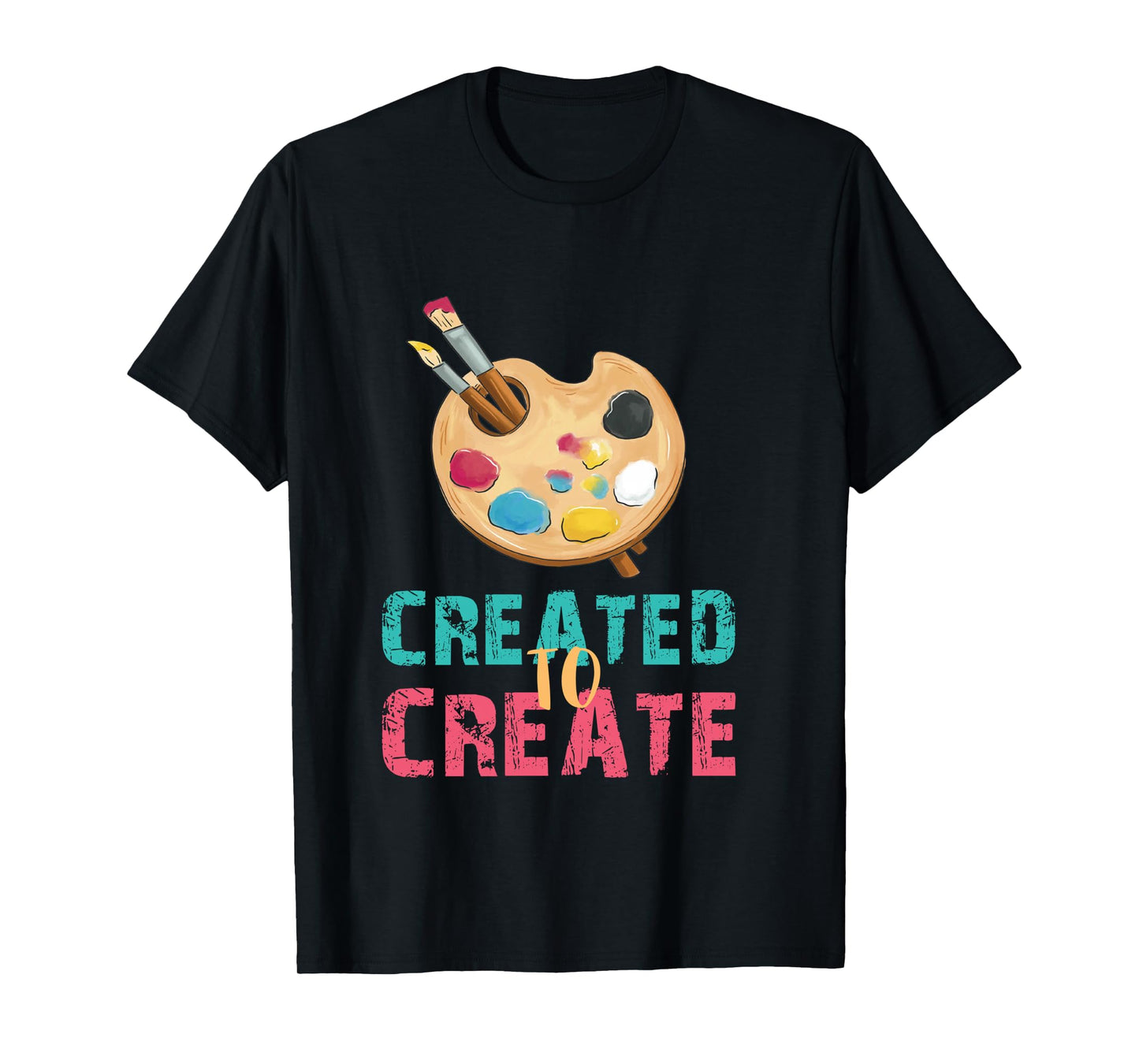 Art Teacher Created Art Palette Brush Artist Art Student Long Sleeve T-Shirt