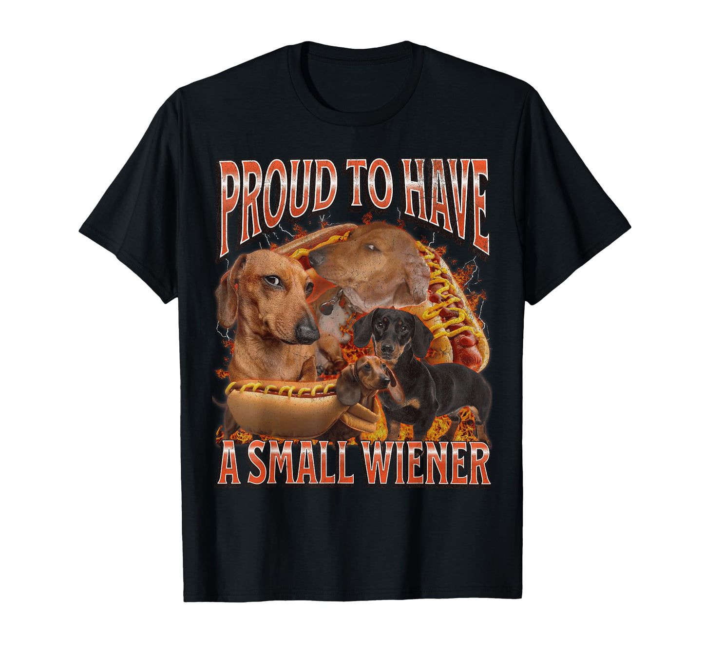 Proud To Have A Small Wiener Funny Offensive Dachshund T-Shirt