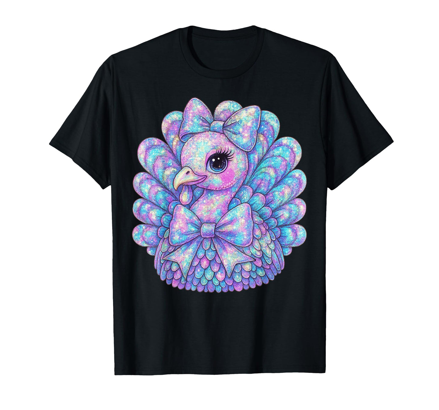 Funny Turkey Thanksgiving Coquette Boho Floral Fall Vibes T-Shirt