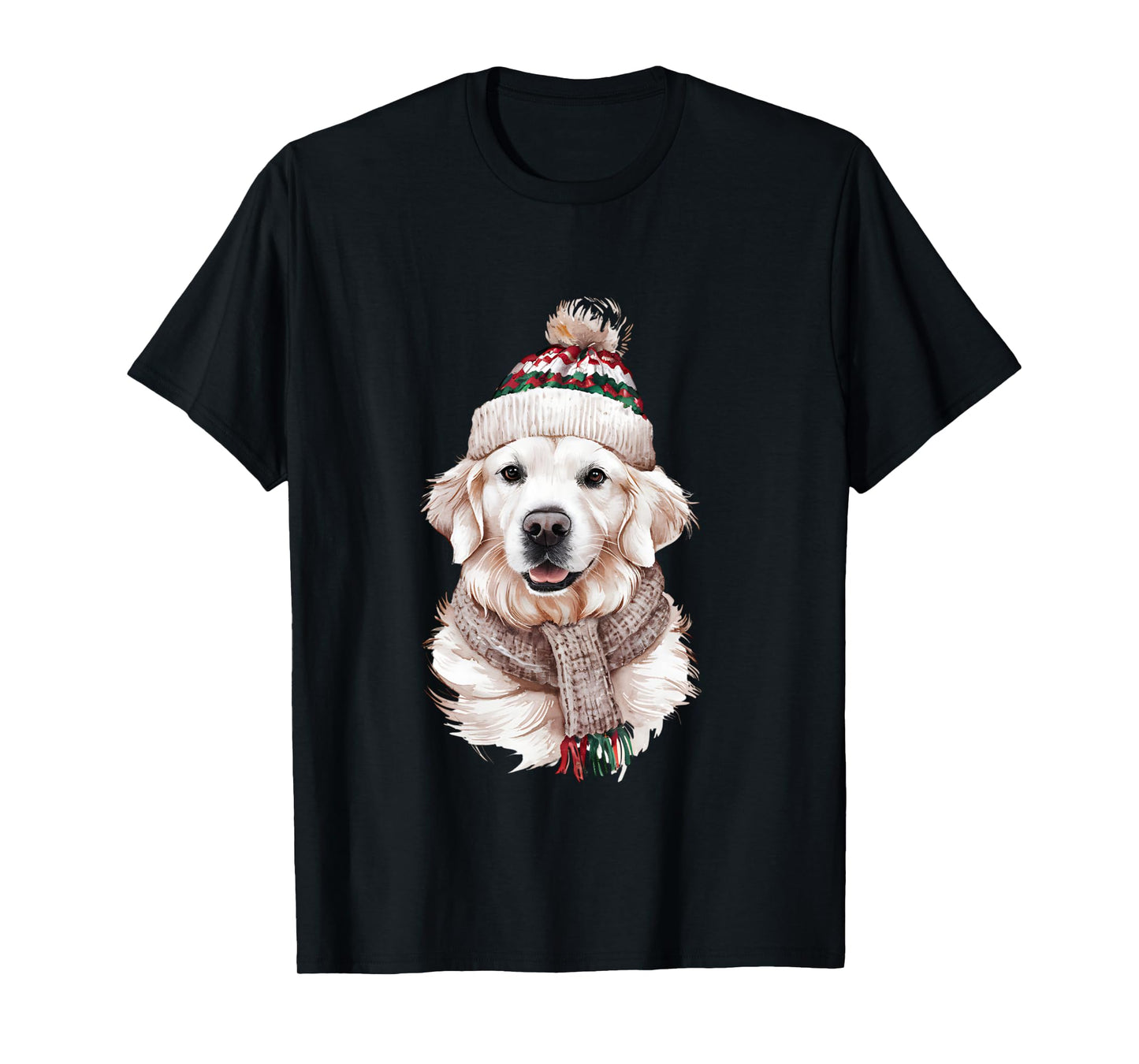White English Cream Golden Retriever Mom Dog Puppy Christmas Long Sleeve T-Shirt