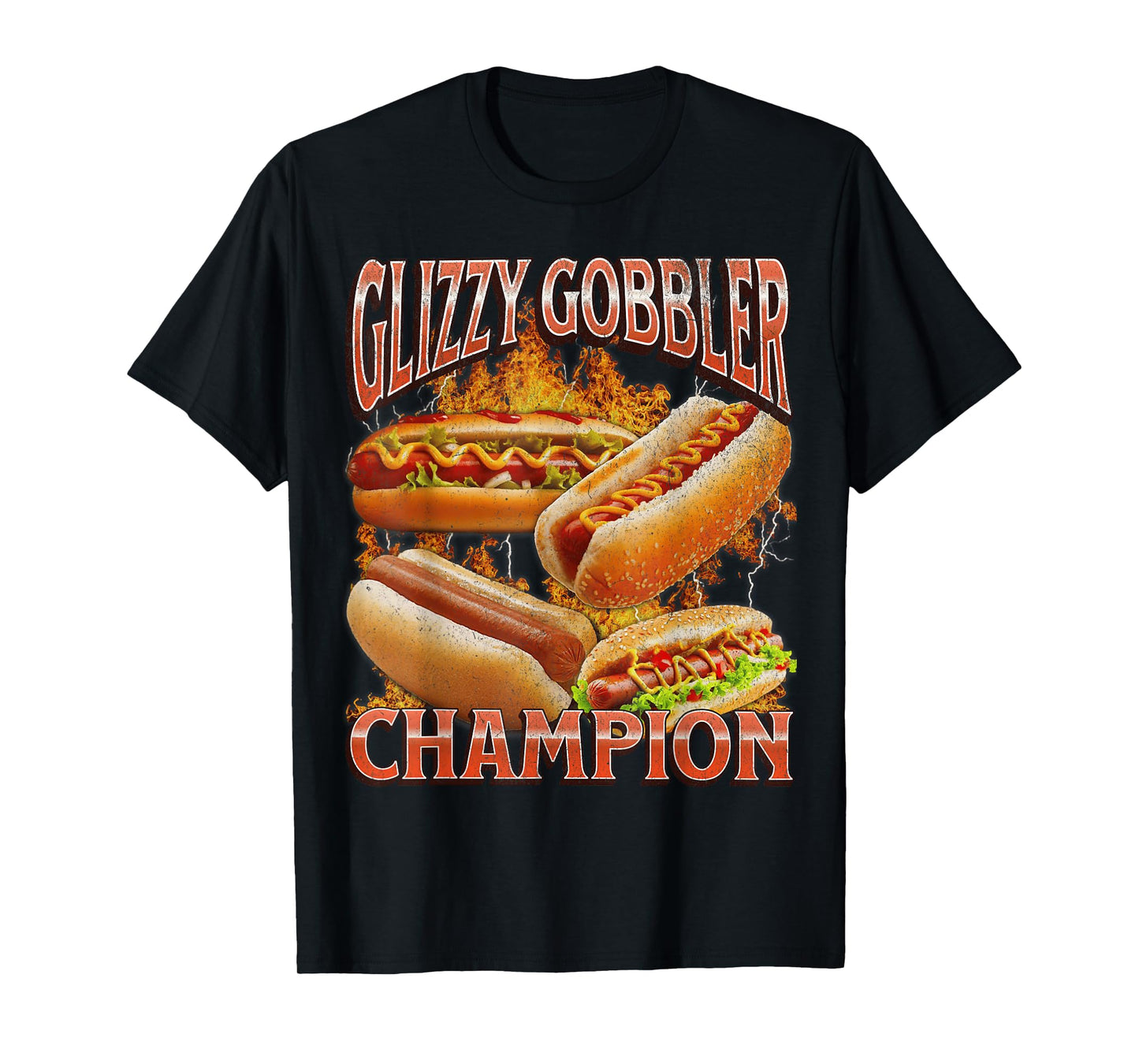 Glizzy Gobbler Funny Wiener Hot Dog Meme Bootleg Graphic T-Shirt for Men Women